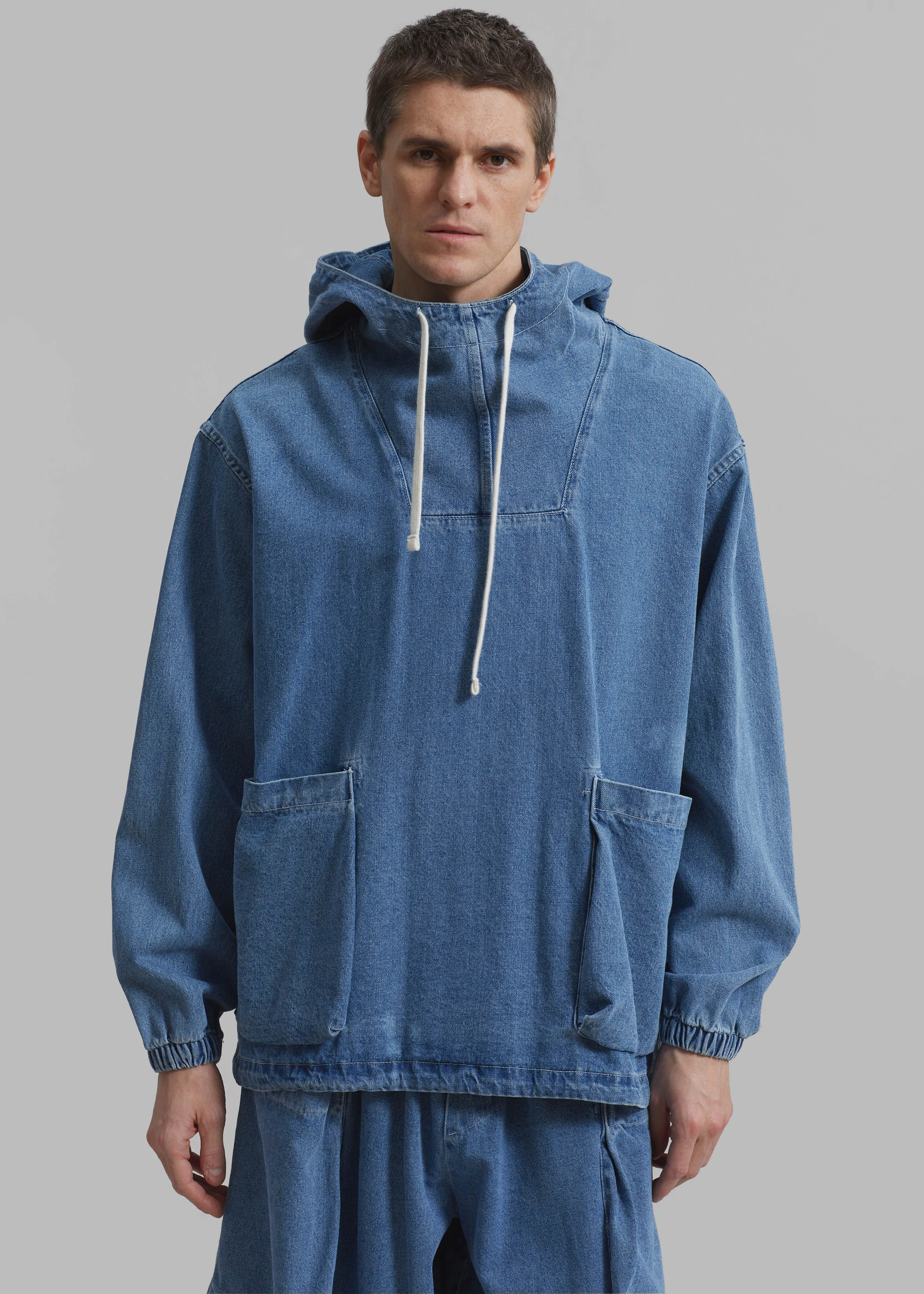 Cliff Denim Hoodie - Worn Wash sold by Frankie Shop