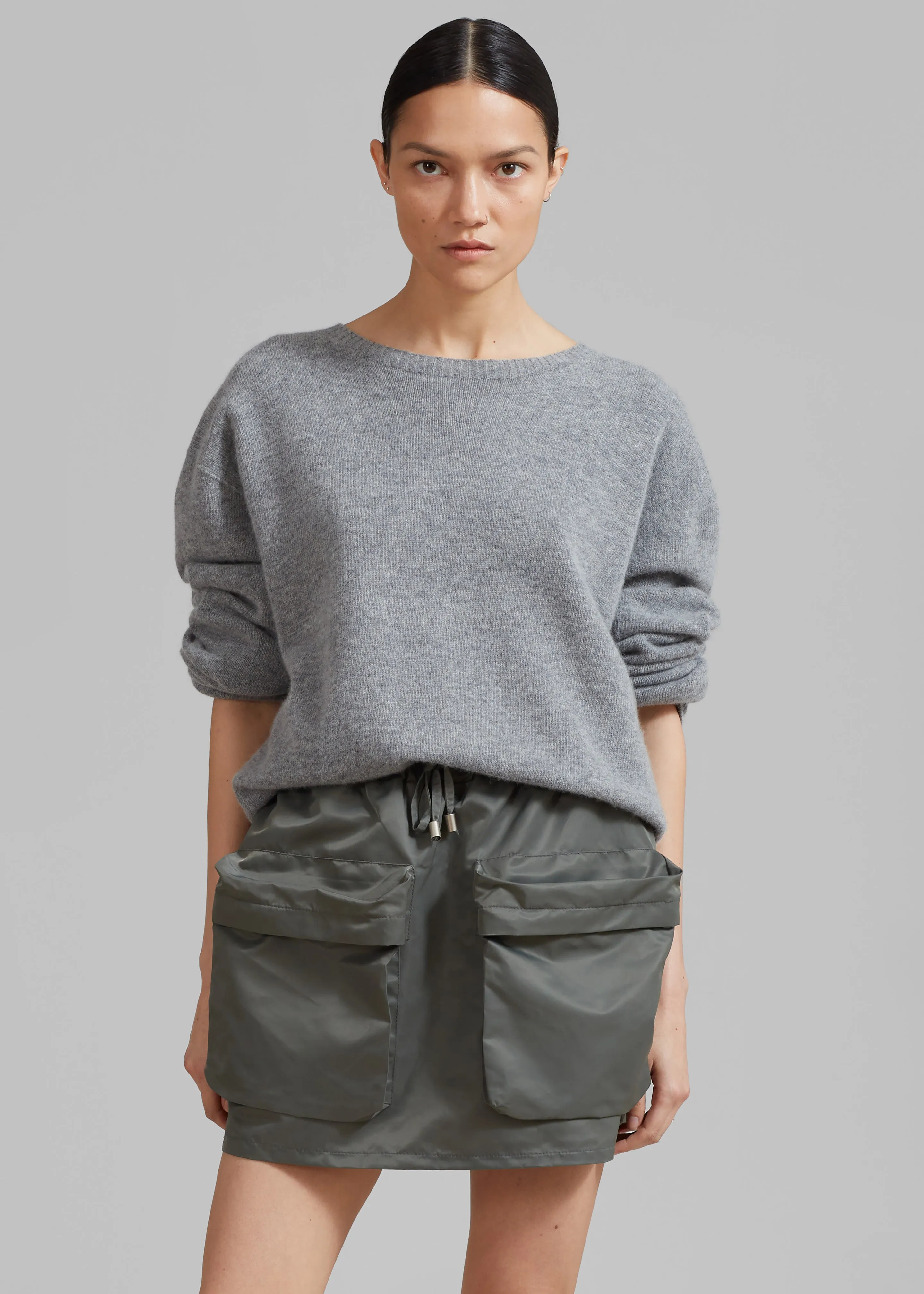 Neta Pocket Mini Skirt - Olive sold by Frankie Shop