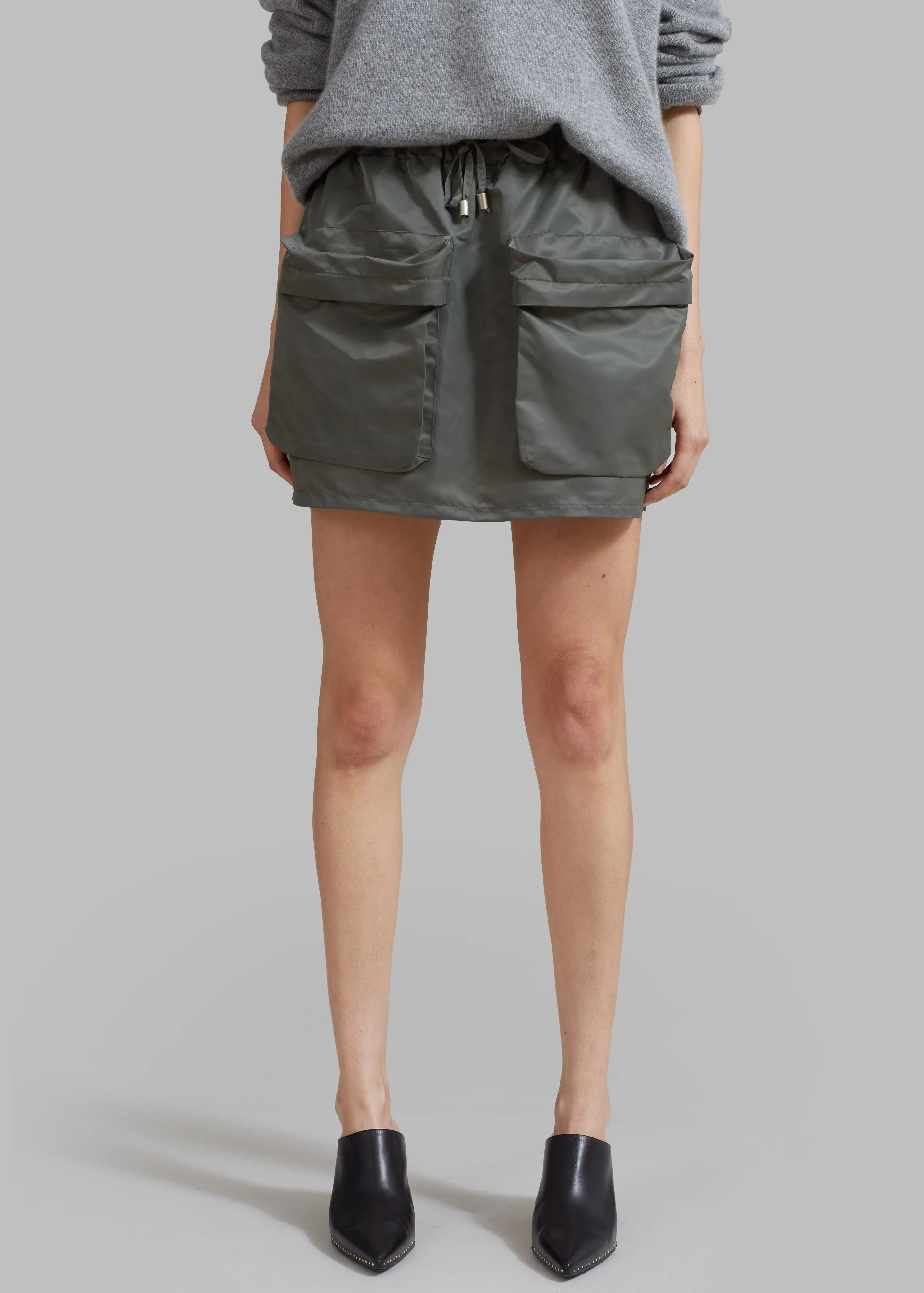 Neta Pocket Mini Skirt - Olive sold by Frankie Shop product image thumbnail 2