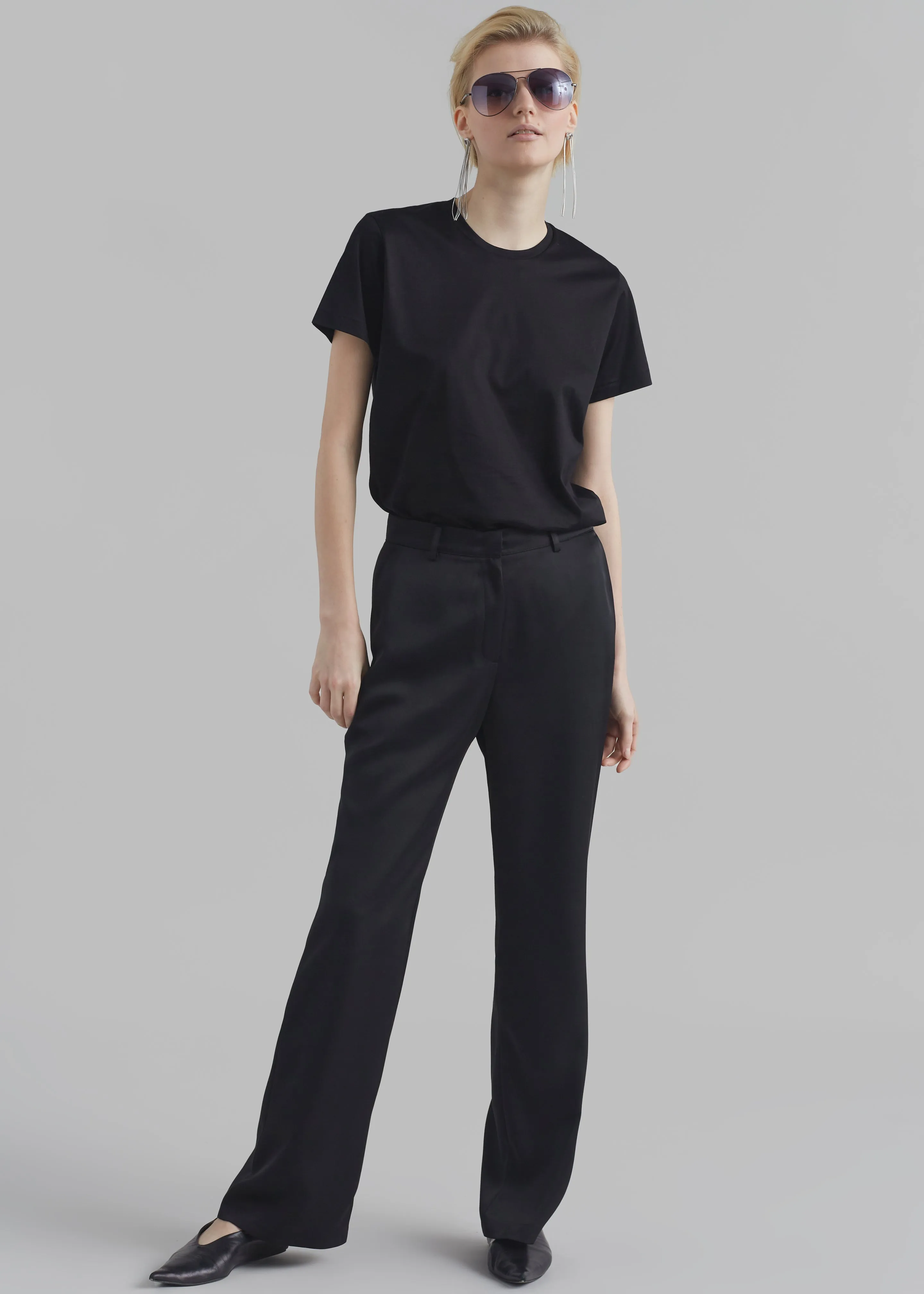 Kit Satin Trousers - Black sold by Frankie Shop product image thumbnail 3