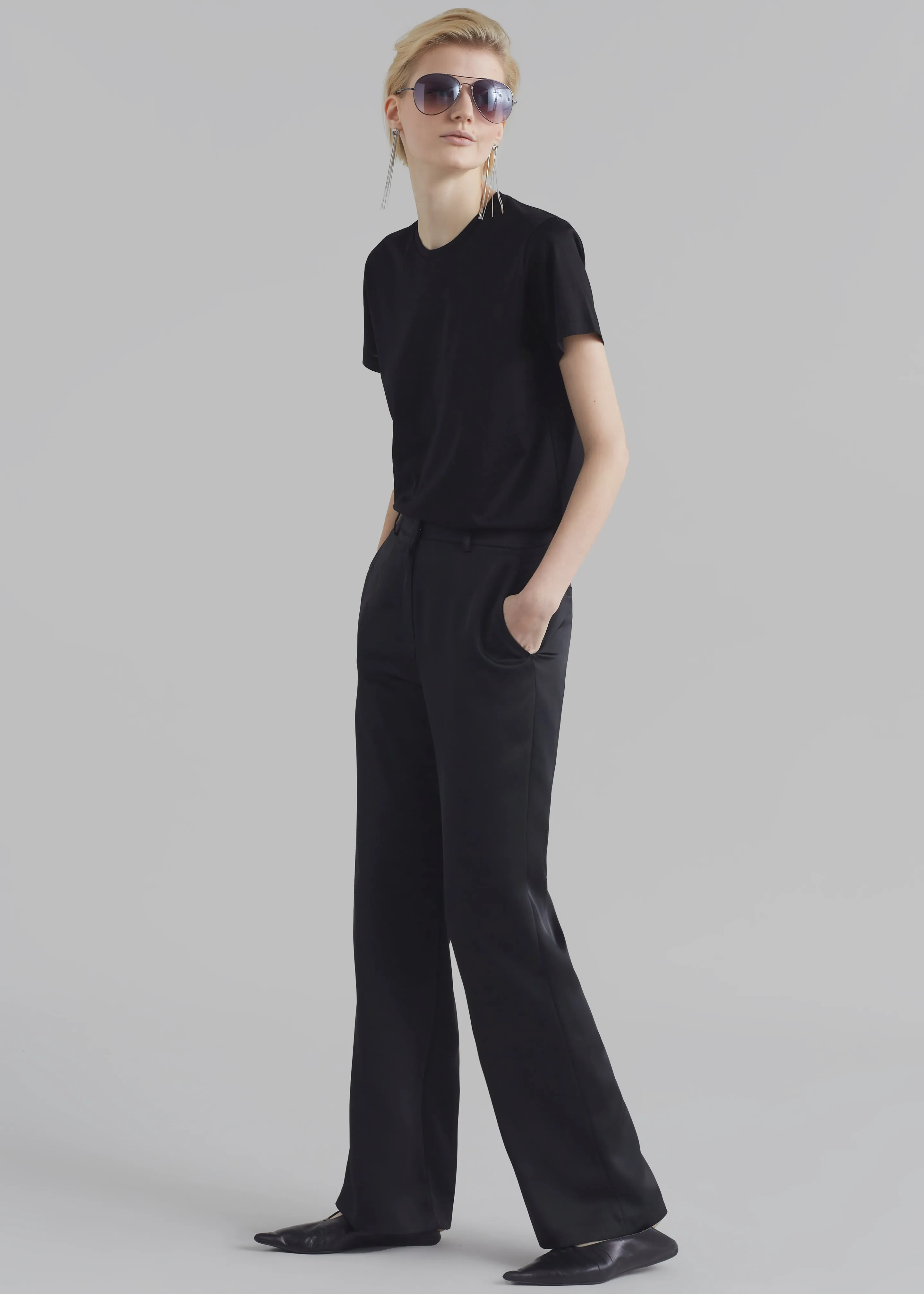 Kit Satin Trousers - Black sold by Frankie Shop product image thumbnail 5