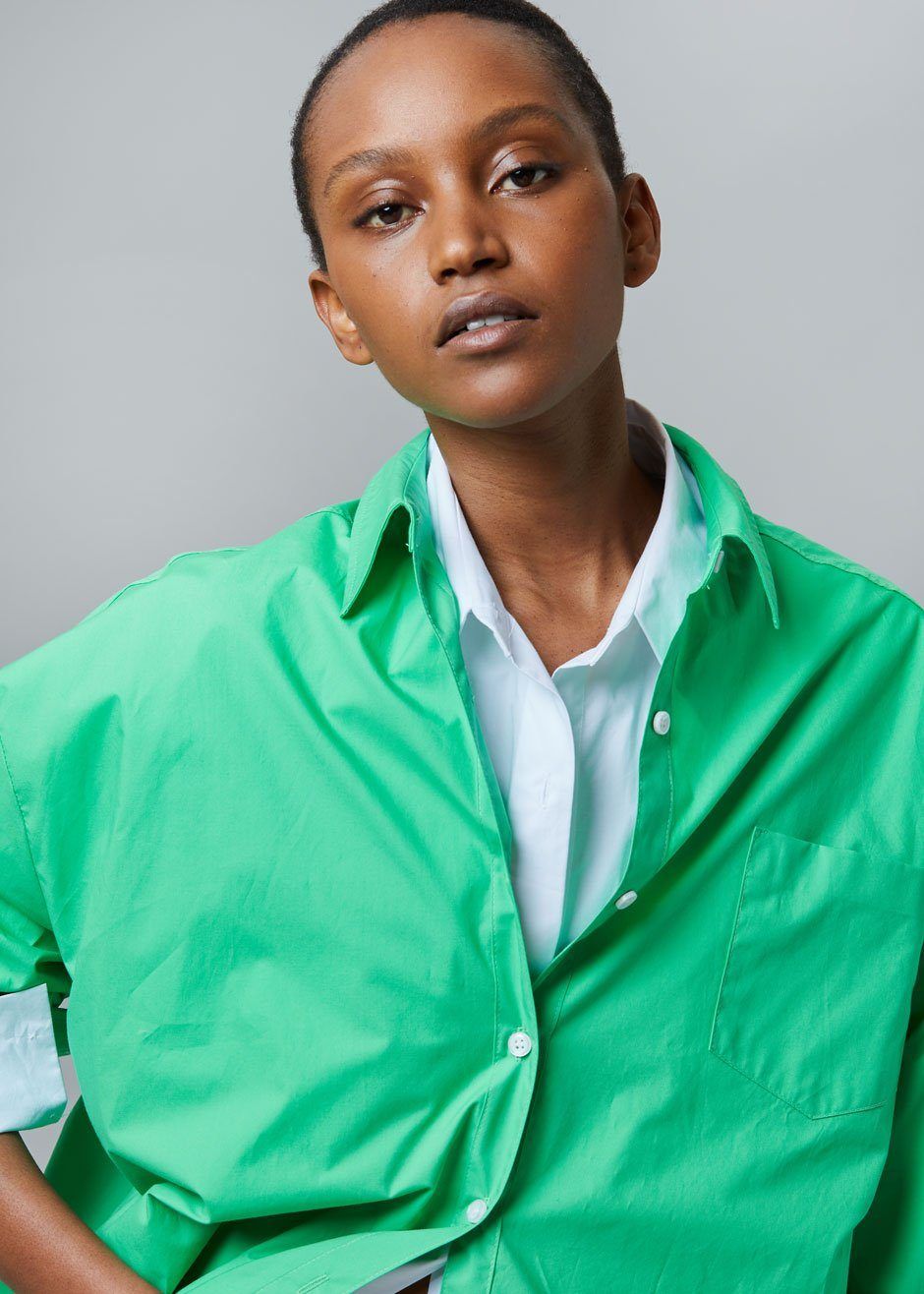 Melody Oversized Cotton Shirt - Island Green sold by Frankie Shop product image thumbnail 6