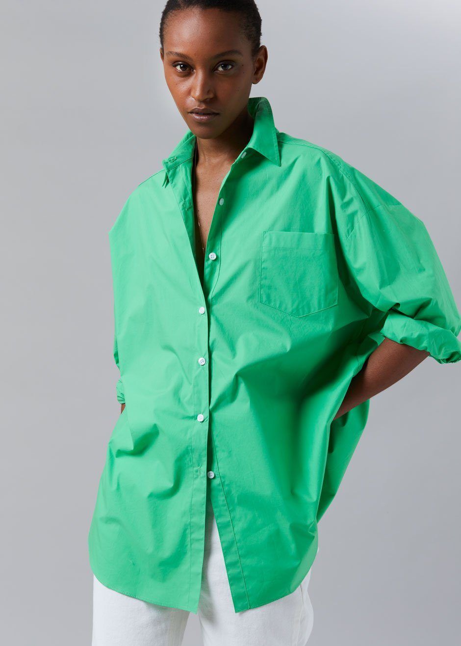 Melody Oversized Cotton Shirt - Island Green sold by Frankie Shop