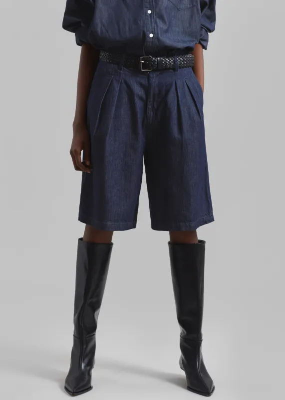 Xavier Bermuda Denim Shorts - Raw Wash sold by Frankie Shop