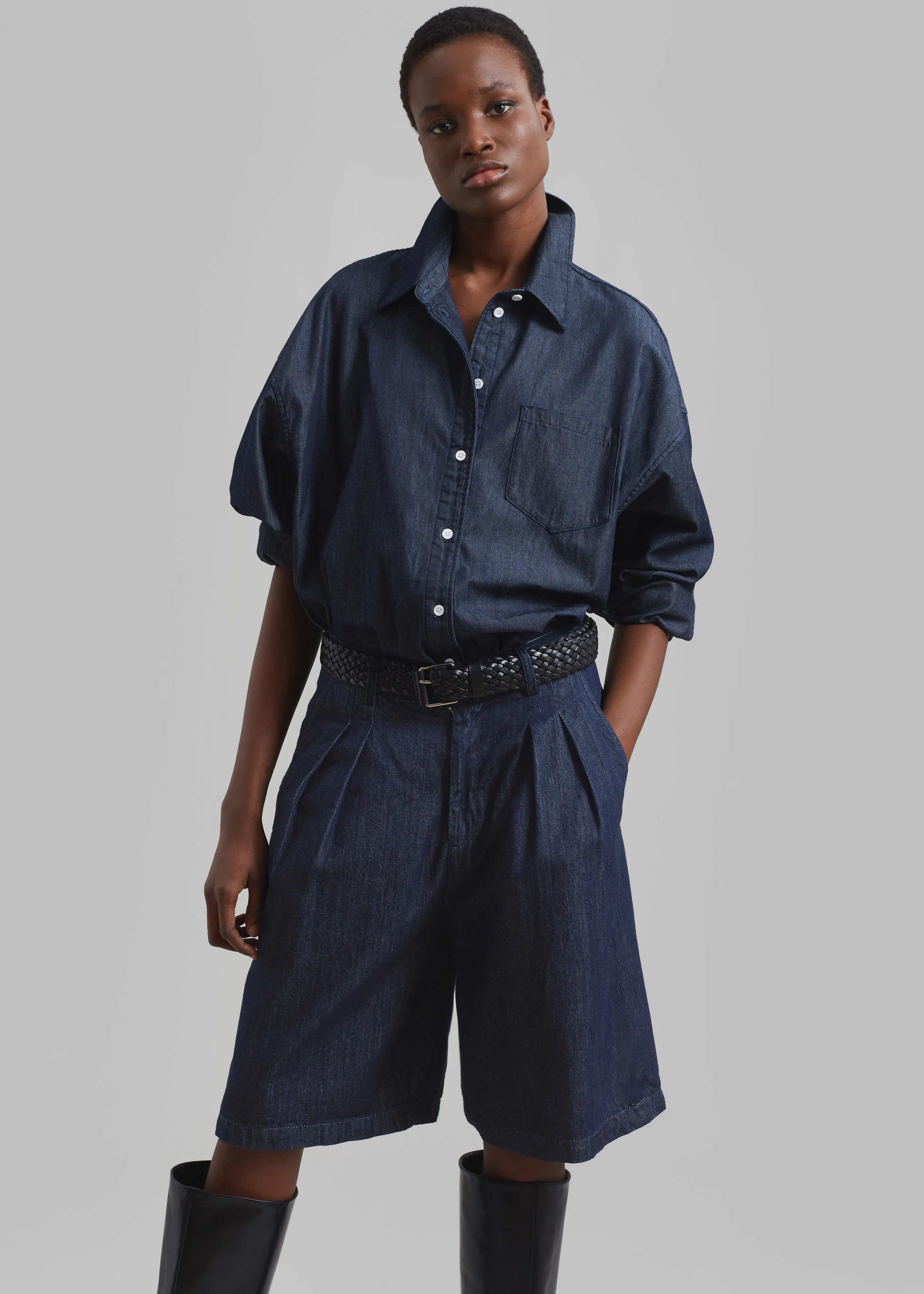 Xavier Bermuda Denim Shorts - Raw Wash sold by Frankie Shop product image thumbnail 3