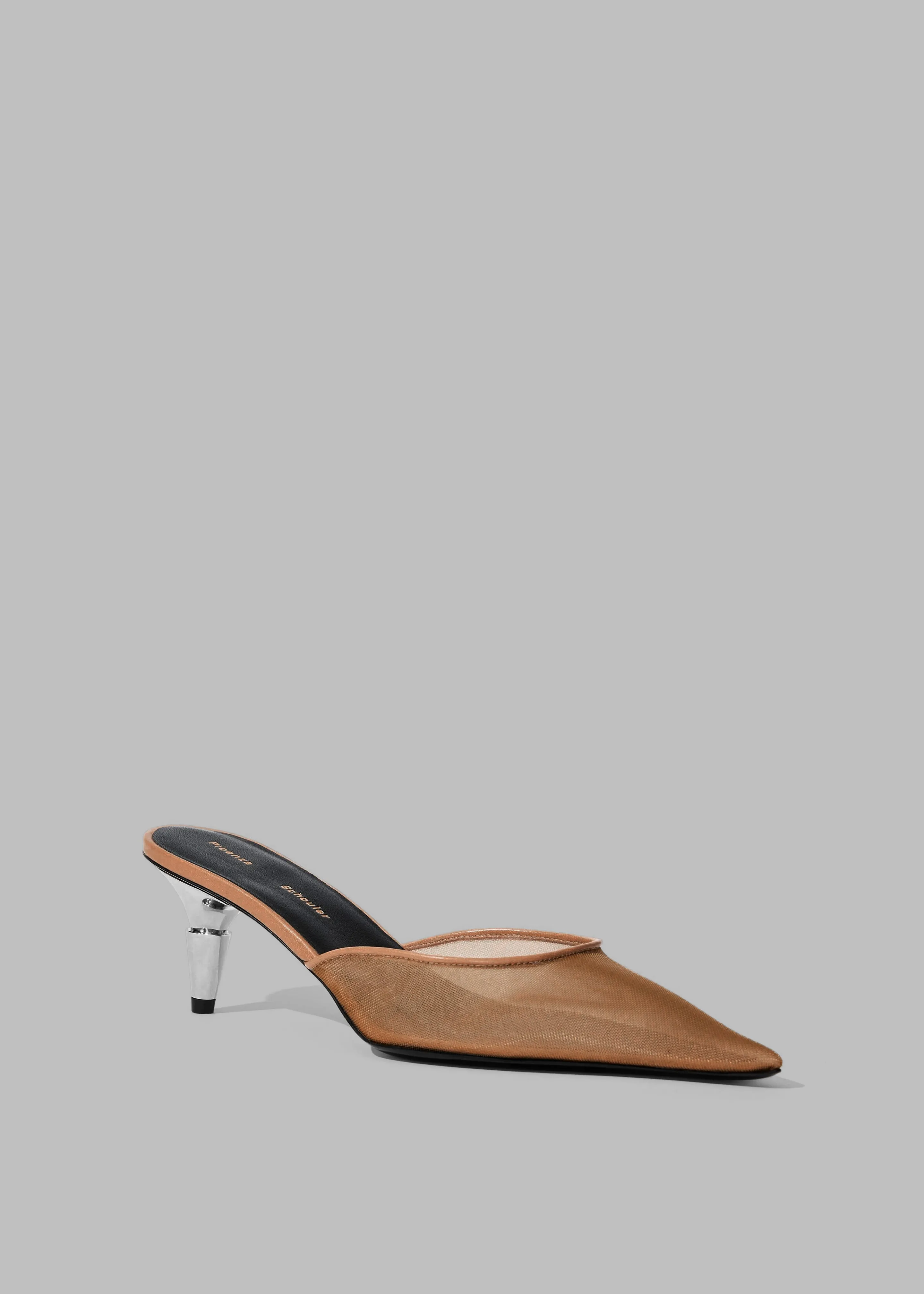 Proenza Schouler Spike Mules in Tulle Mesh - Birch sold by Frankie Shop product image thumbnail 3