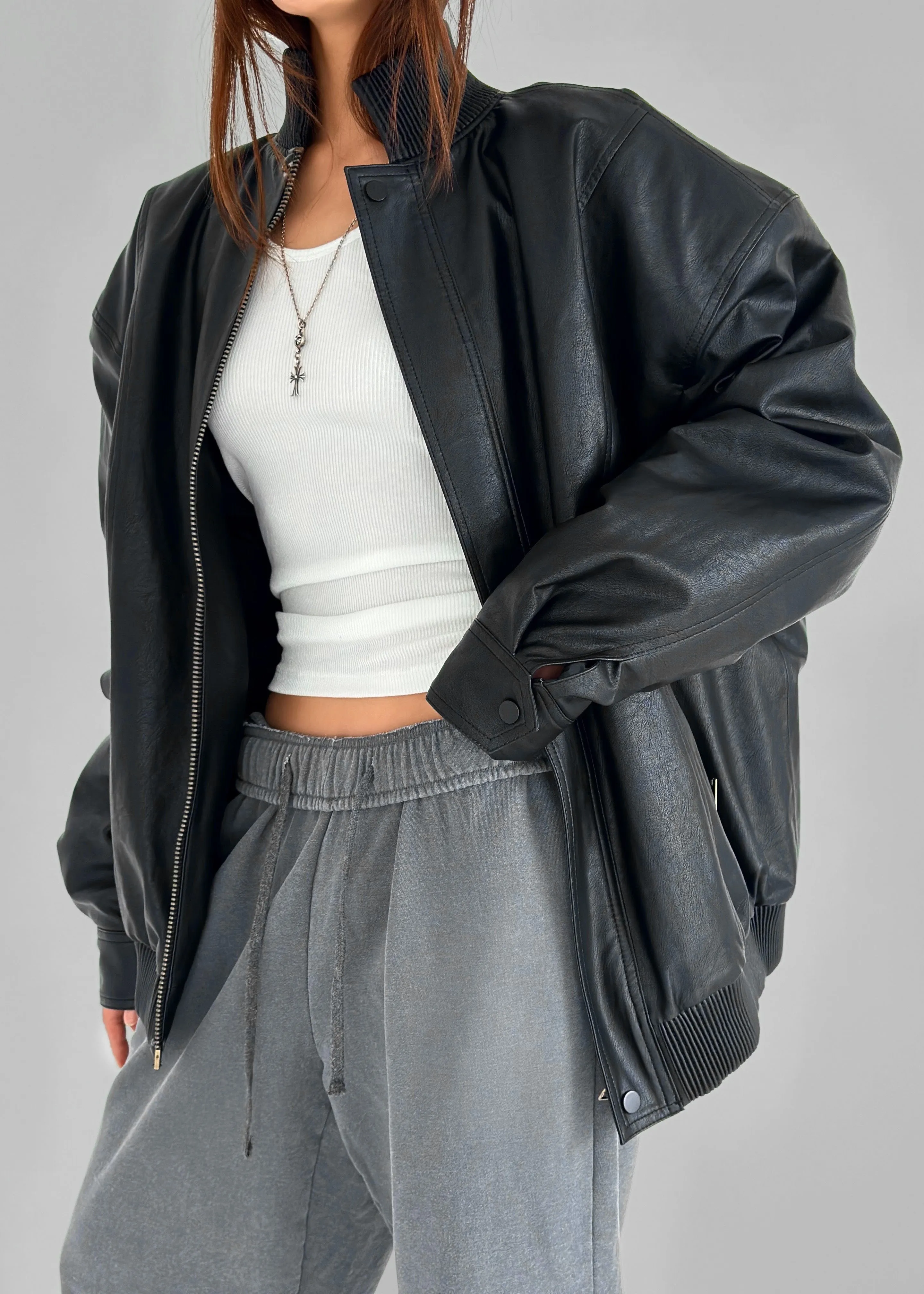 Jude Faux Leather Jacket - Black sold by Frankie Shop product image thumbnail 3