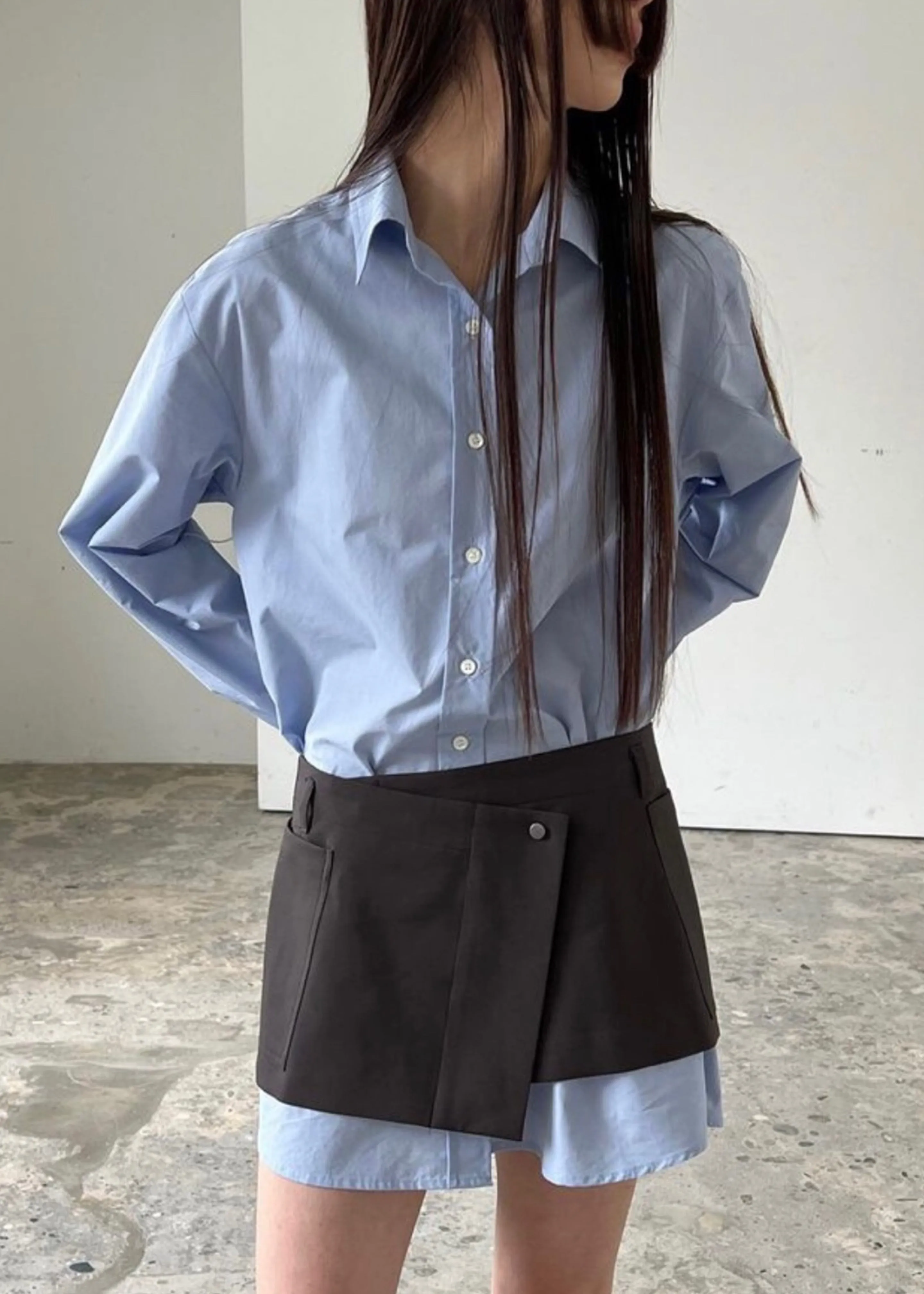 Archie Shirt Dress - Light Blue sold by Frankie Shop product image thumbnail 2