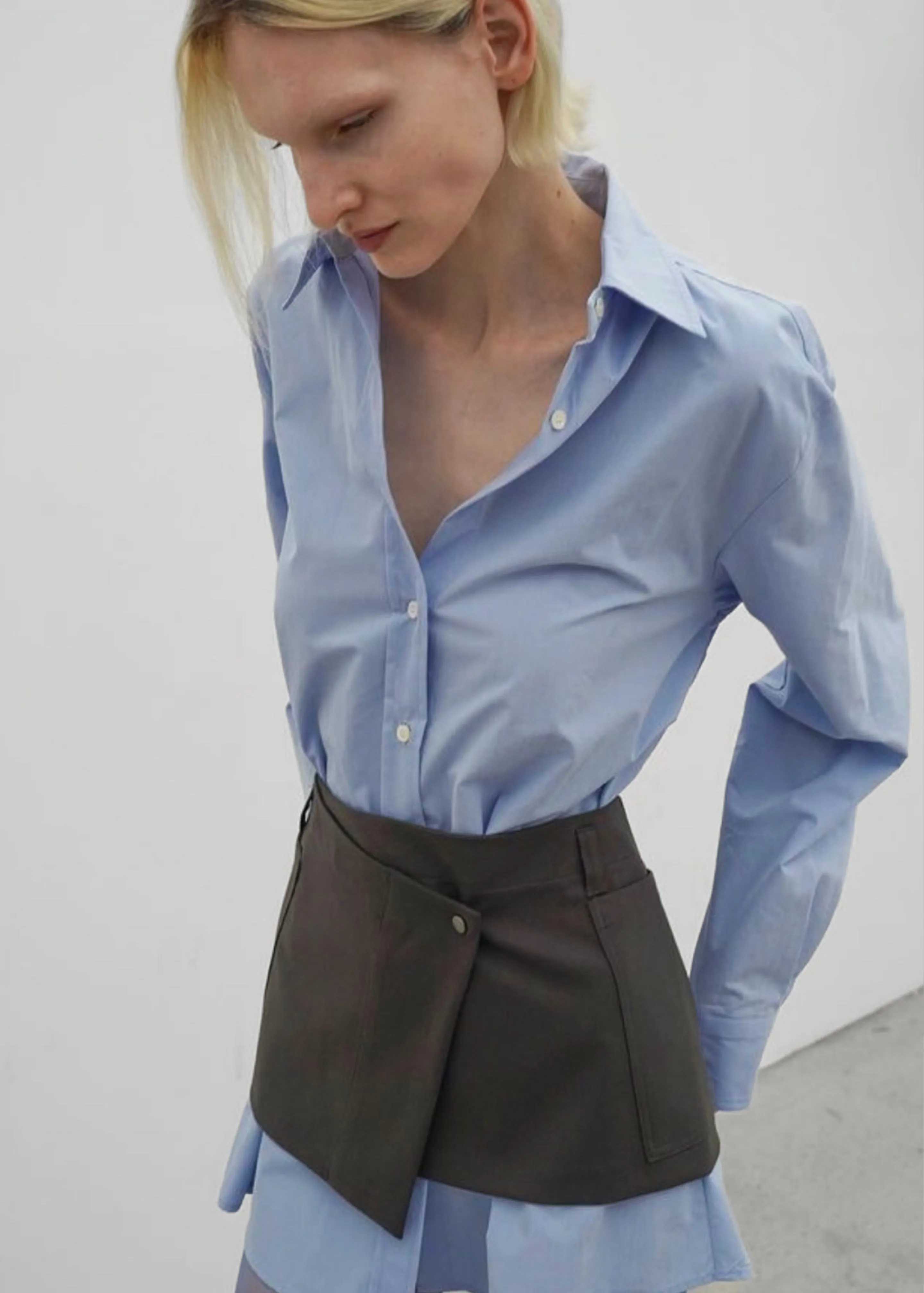 Archie Shirt Dress - Light Blue sold by Frankie Shop product image thumbnail 5