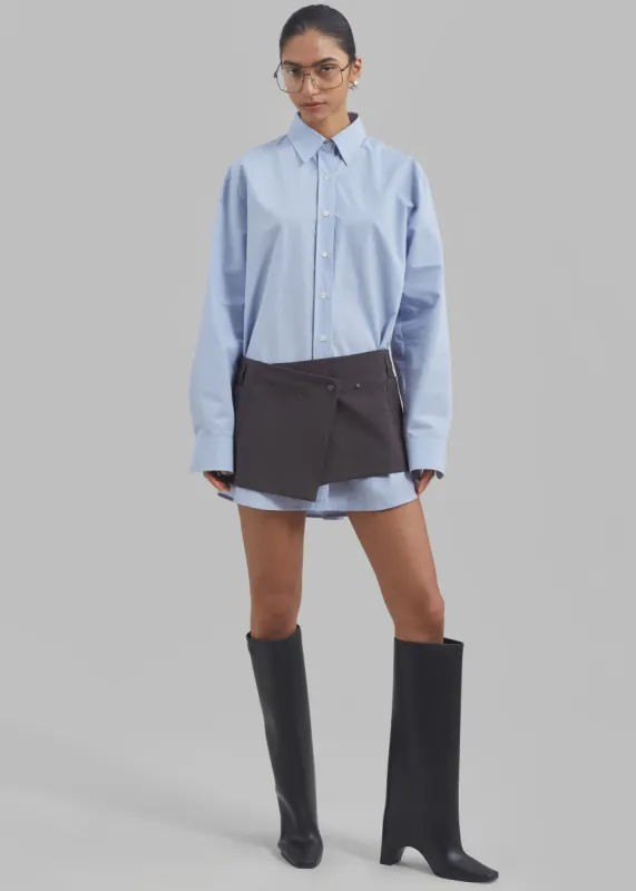 Archie Shirt Dress - Light Blue sold by Frankie Shop