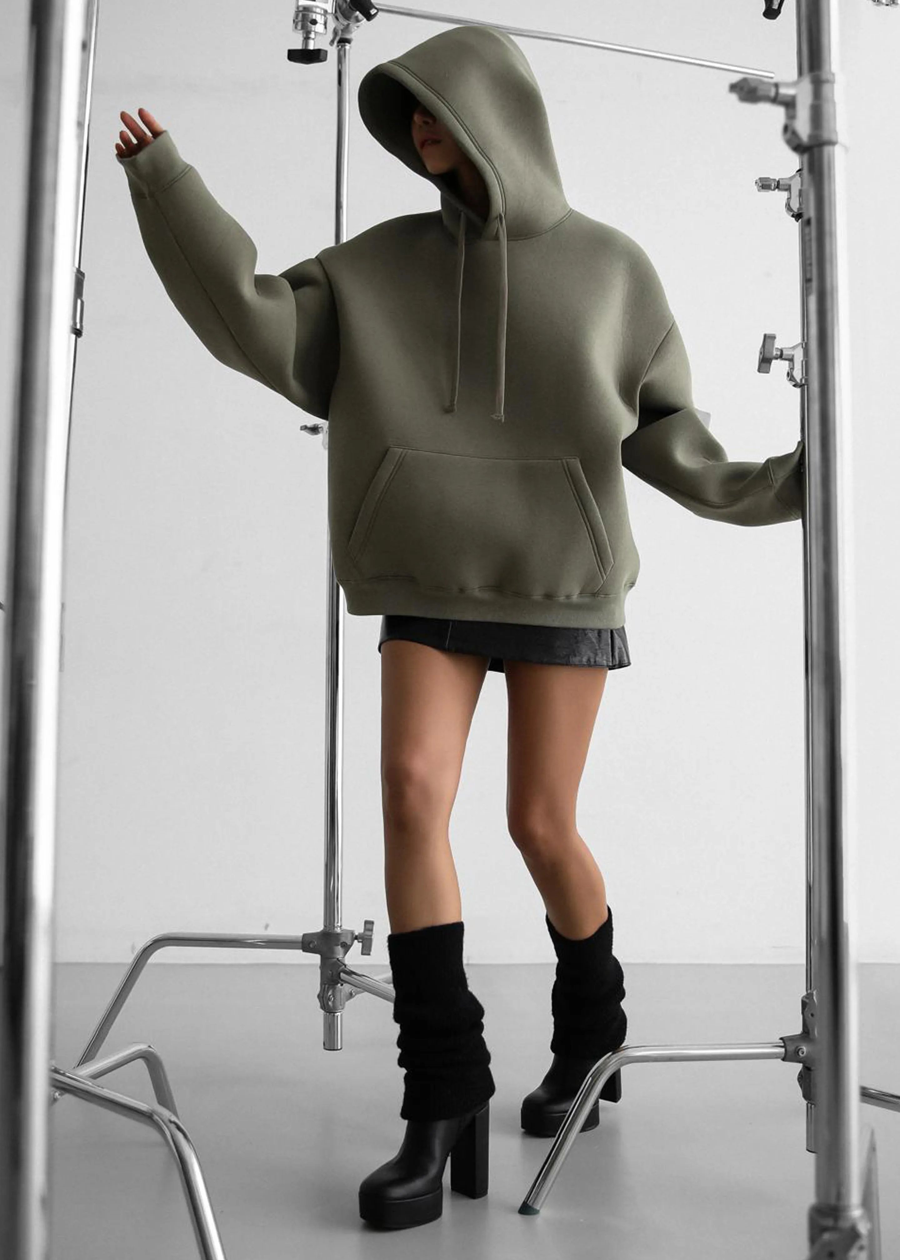 Easton Oversized Hoodie - Khaki sold by Frankie Shop product image thumbnail 3