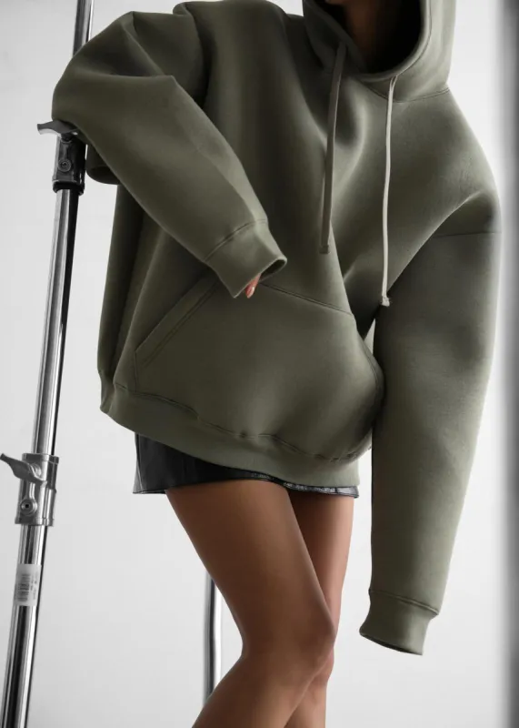 Easton Oversized Hoodie - Khaki sold by Frankie Shop