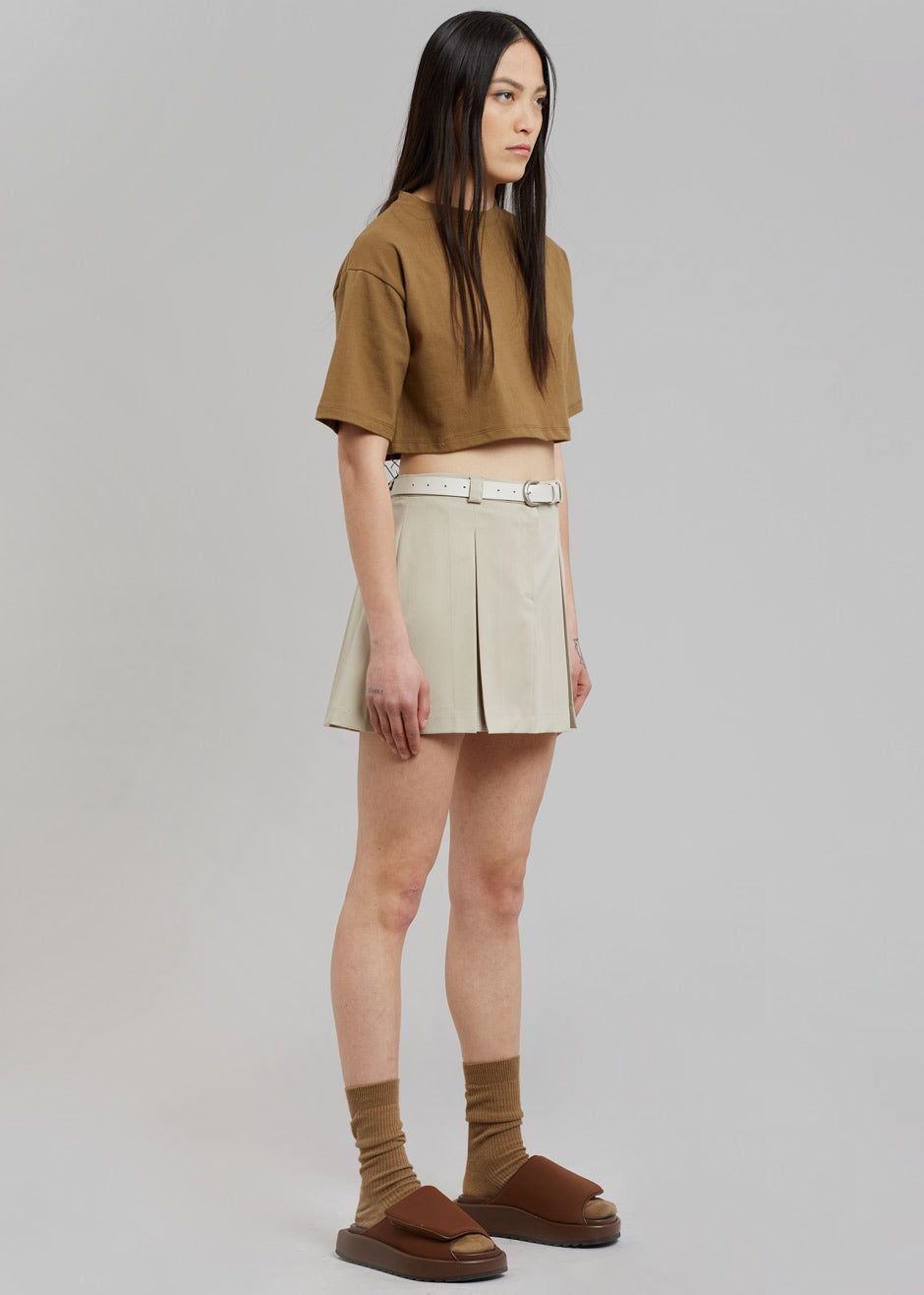 Karina Cropped T-Shirt - Olive sold by Frankie Shop product image thumbnail 3