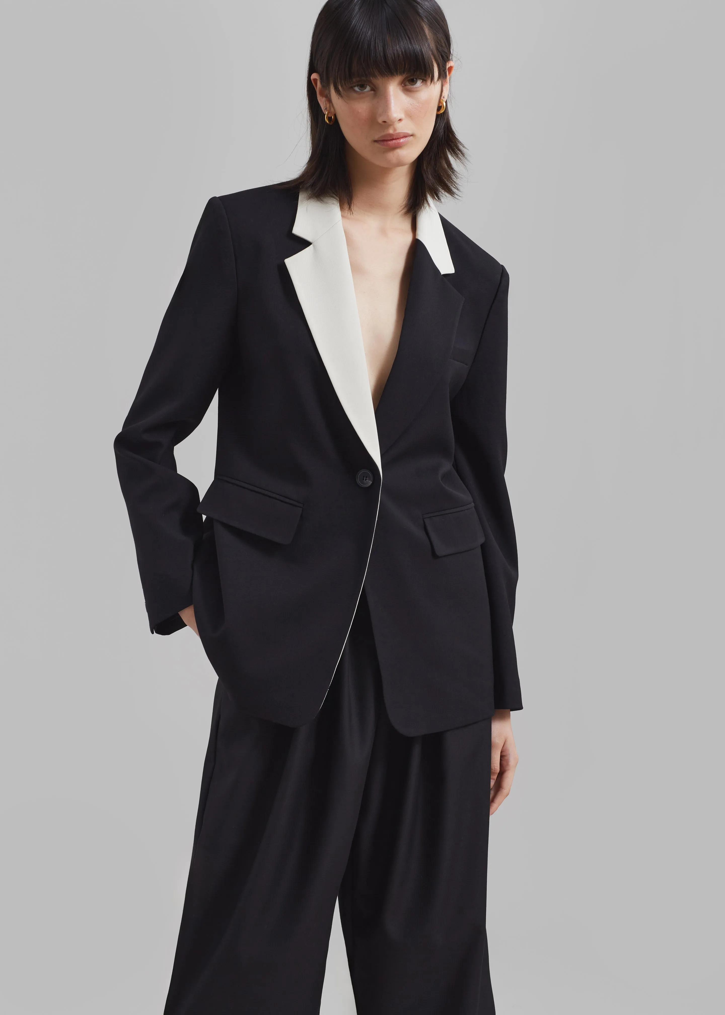 Amos Color Block Blazer - Black sold by Frankie Shop product image thumbnail 4