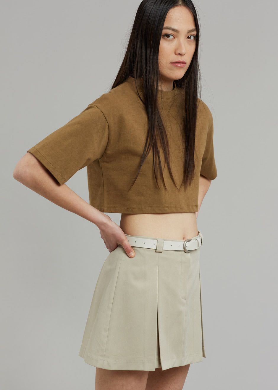 Karina Cropped T-Shirt - Olive sold by Frankie Shop product image thumbnail 2