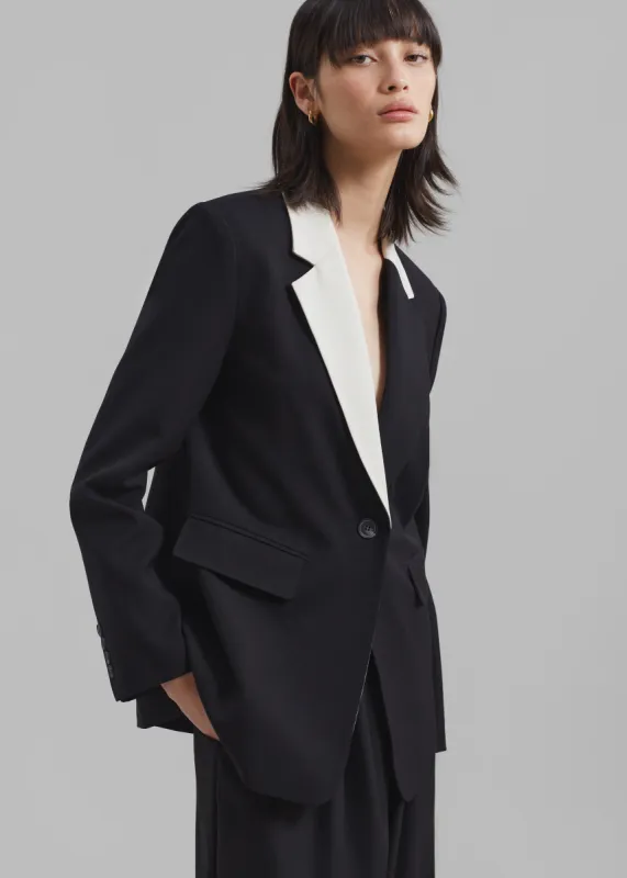 Amos Color Block Blazer - Black sold by Frankie Shop