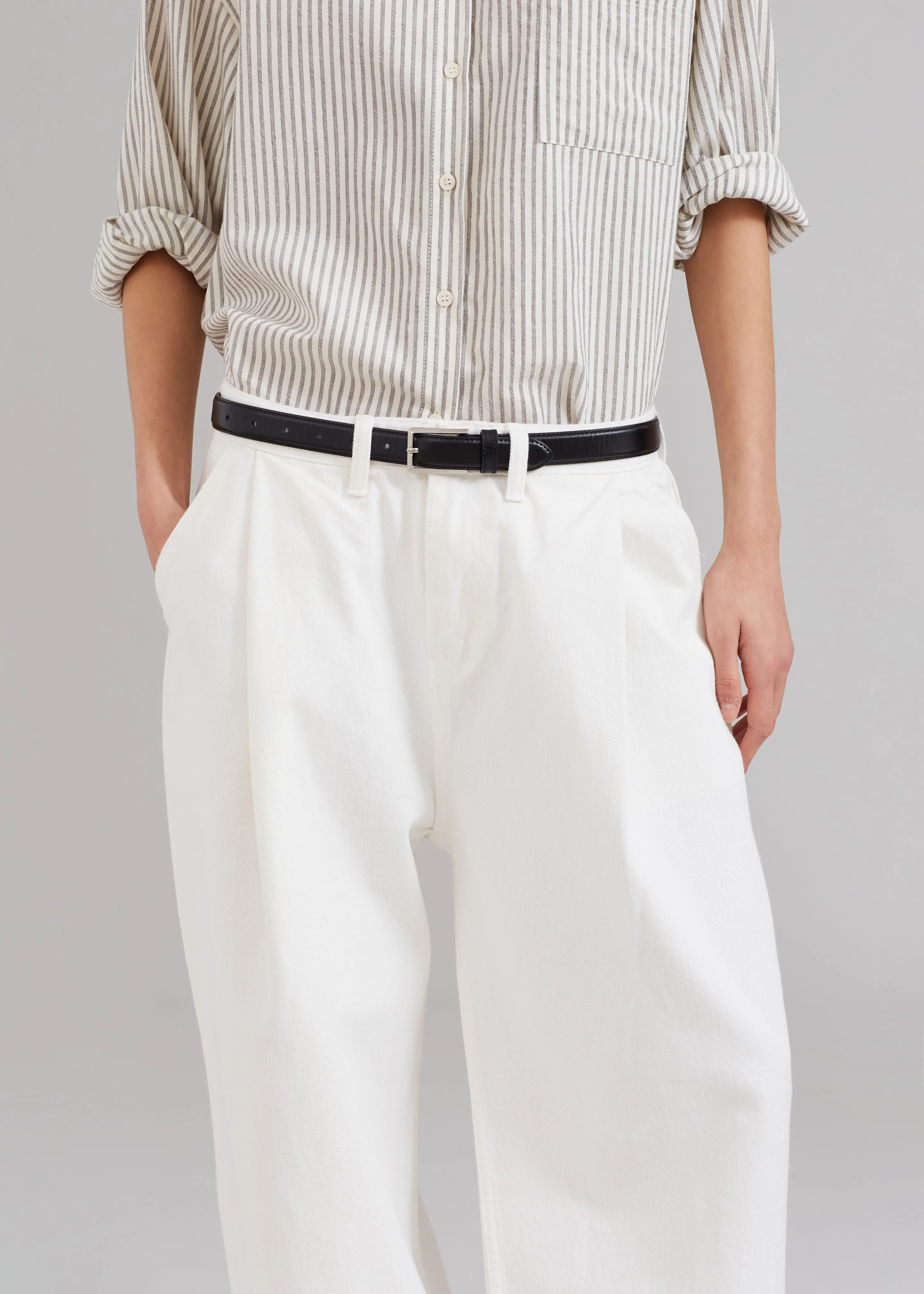 Drew Denim Pants - White sold by Frankie Shop product image thumbnail 3