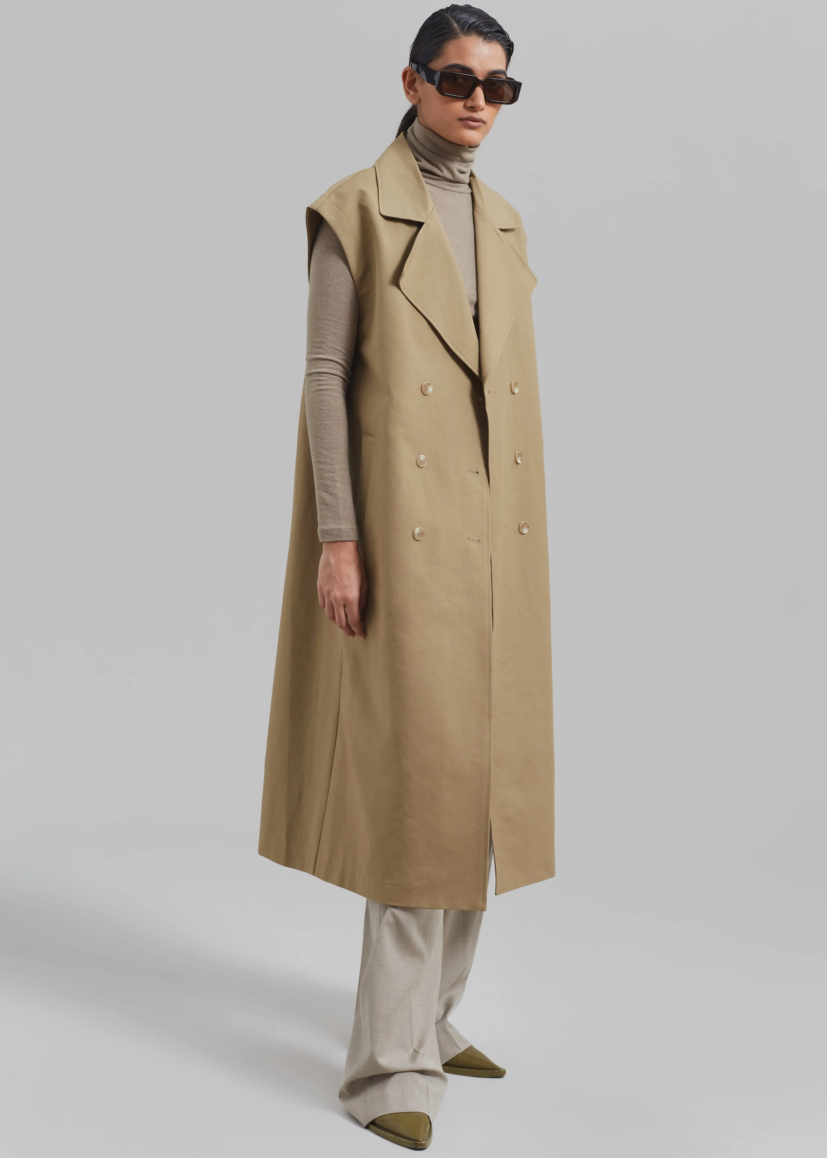 Saylor 2-Piece Trench Coat - Beige sold by Frankie Shop
