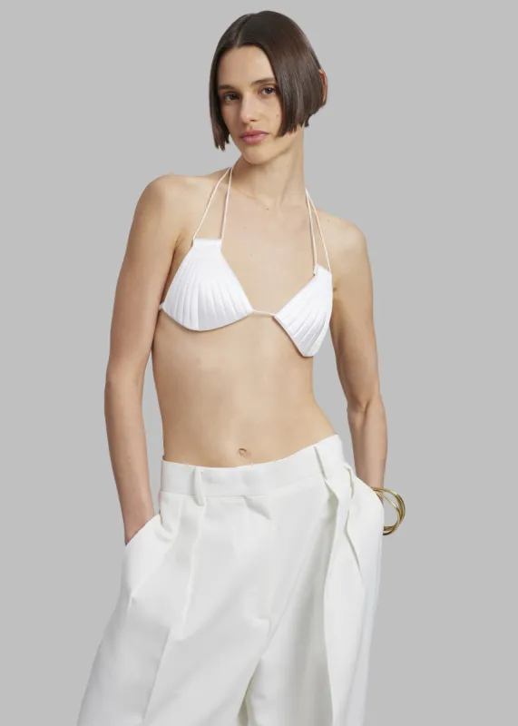 Bevza Mermaid Bra - White made by Frankie Shop