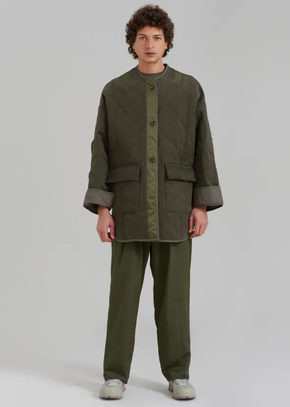 Ted Quilted Jacket - Army Green sold by Frankie Shop