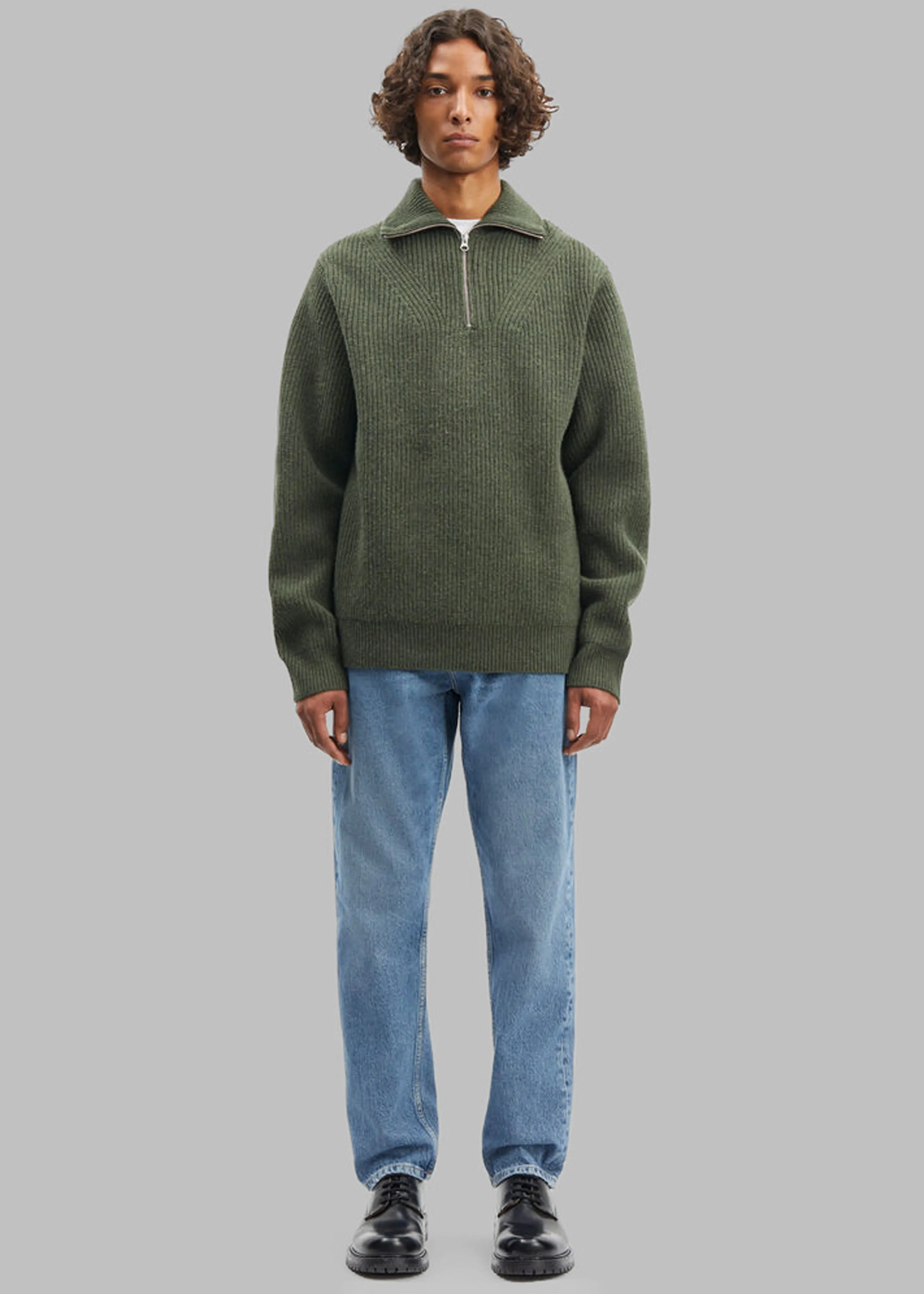 Samsøe Samsøe Jacks Half Zip Pullover - Climbing Ivy sold by Frankie Shop product image thumbnail 3