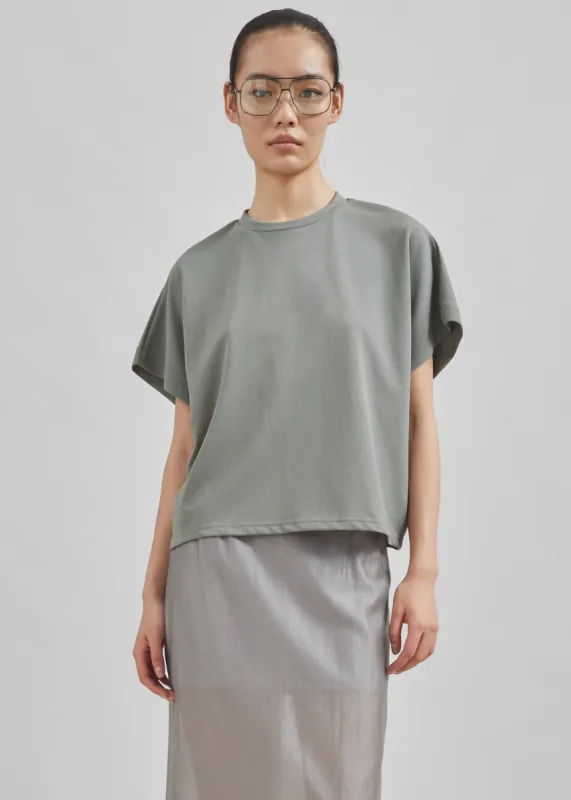 Aster Boxy T-Shirt - Khaki sold by Frankie Shop