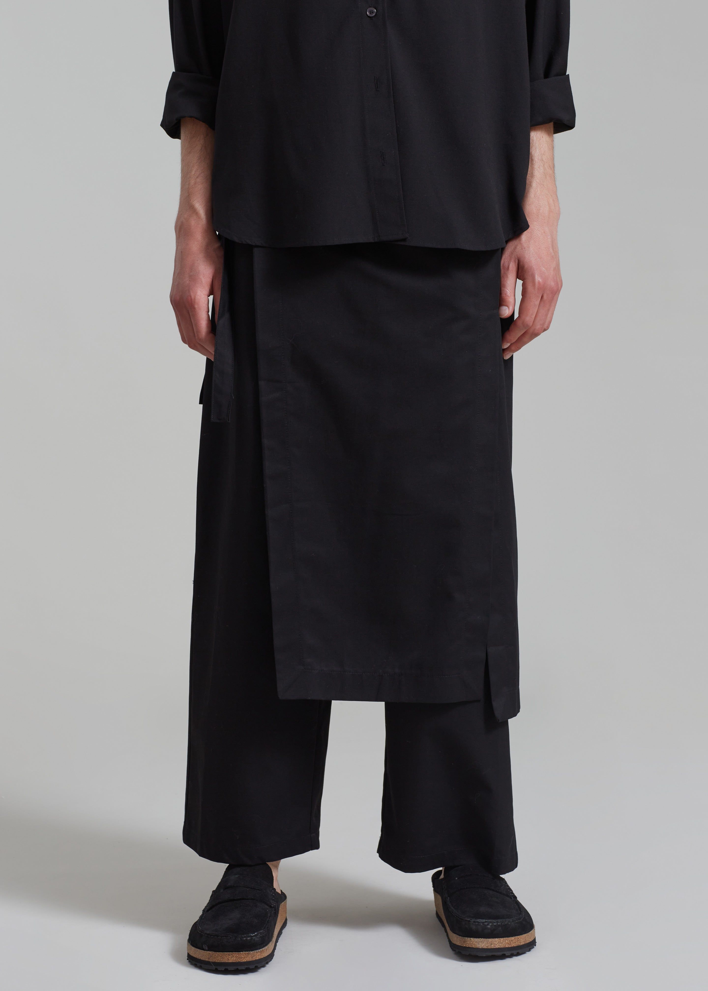 【NONCODE】Flu Layered Wrap Slacks Tex Wrap Layered Pants - NONCODE | 60% - Asian Fashion