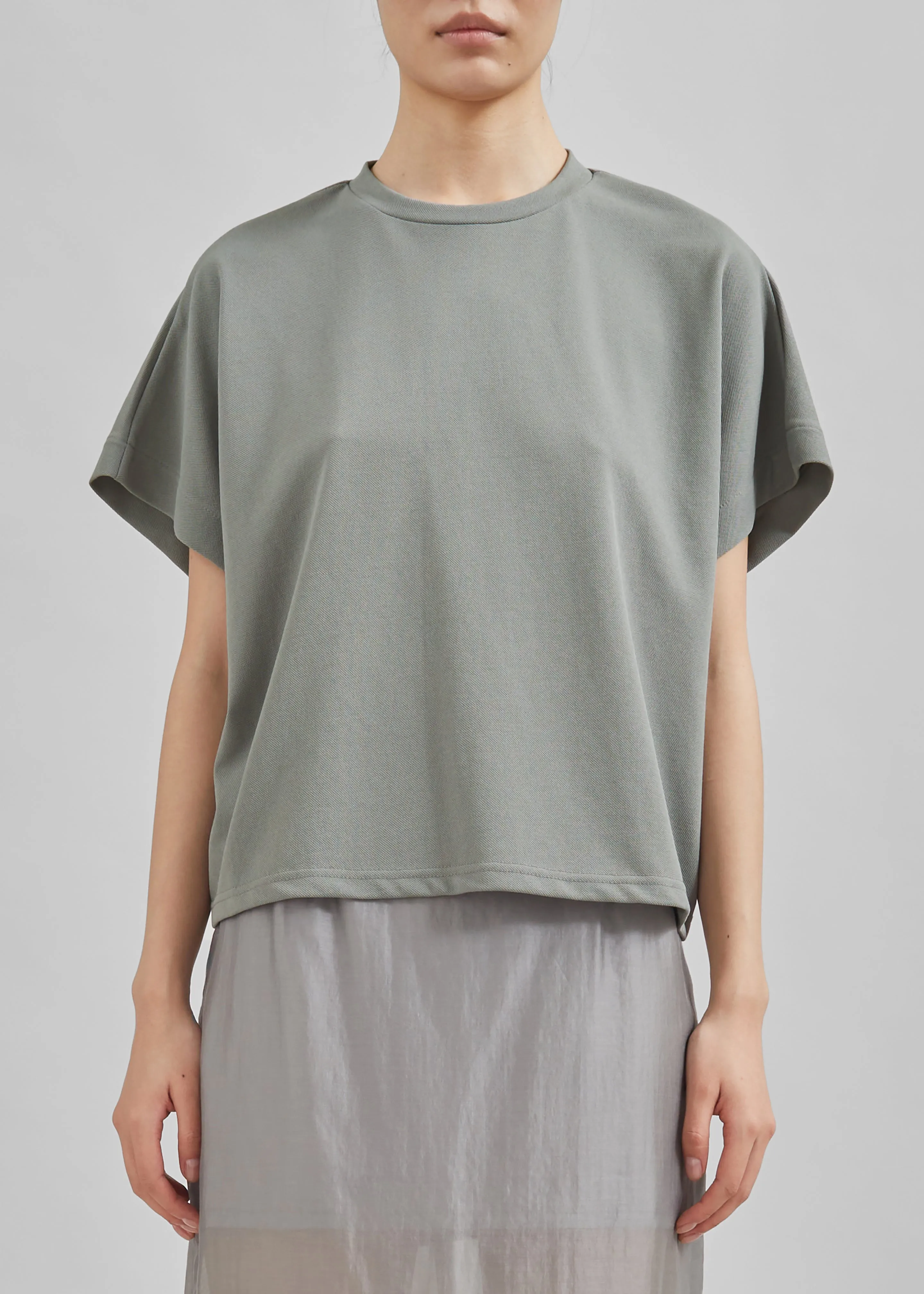 Aster Boxy T-Shirt - Khaki sold by Frankie Shop product image thumbnail 3