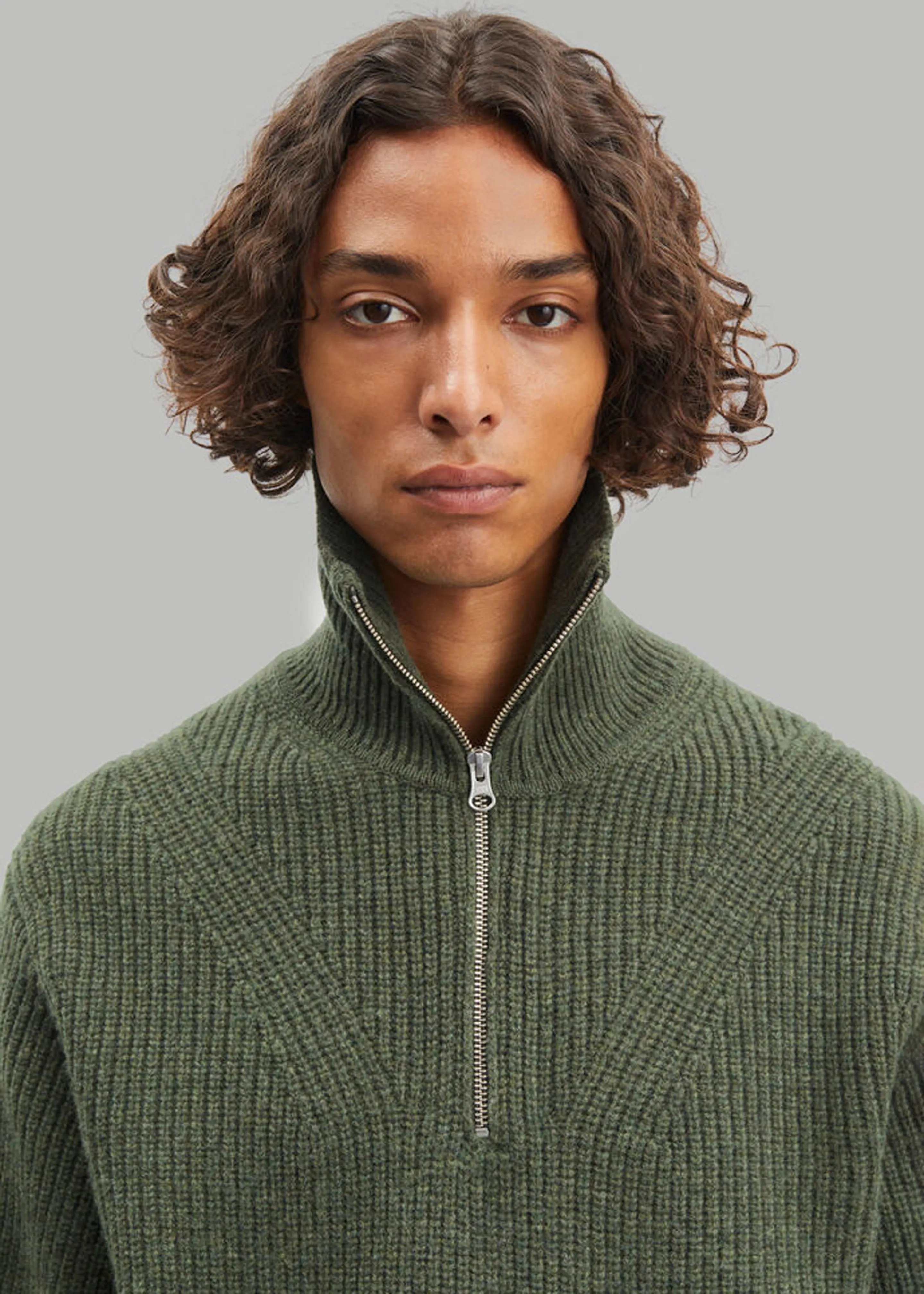 Samsøe Samsøe Jacks Half Zip Pullover - Climbing Ivy sold by Frankie Shop product image thumbnail 2