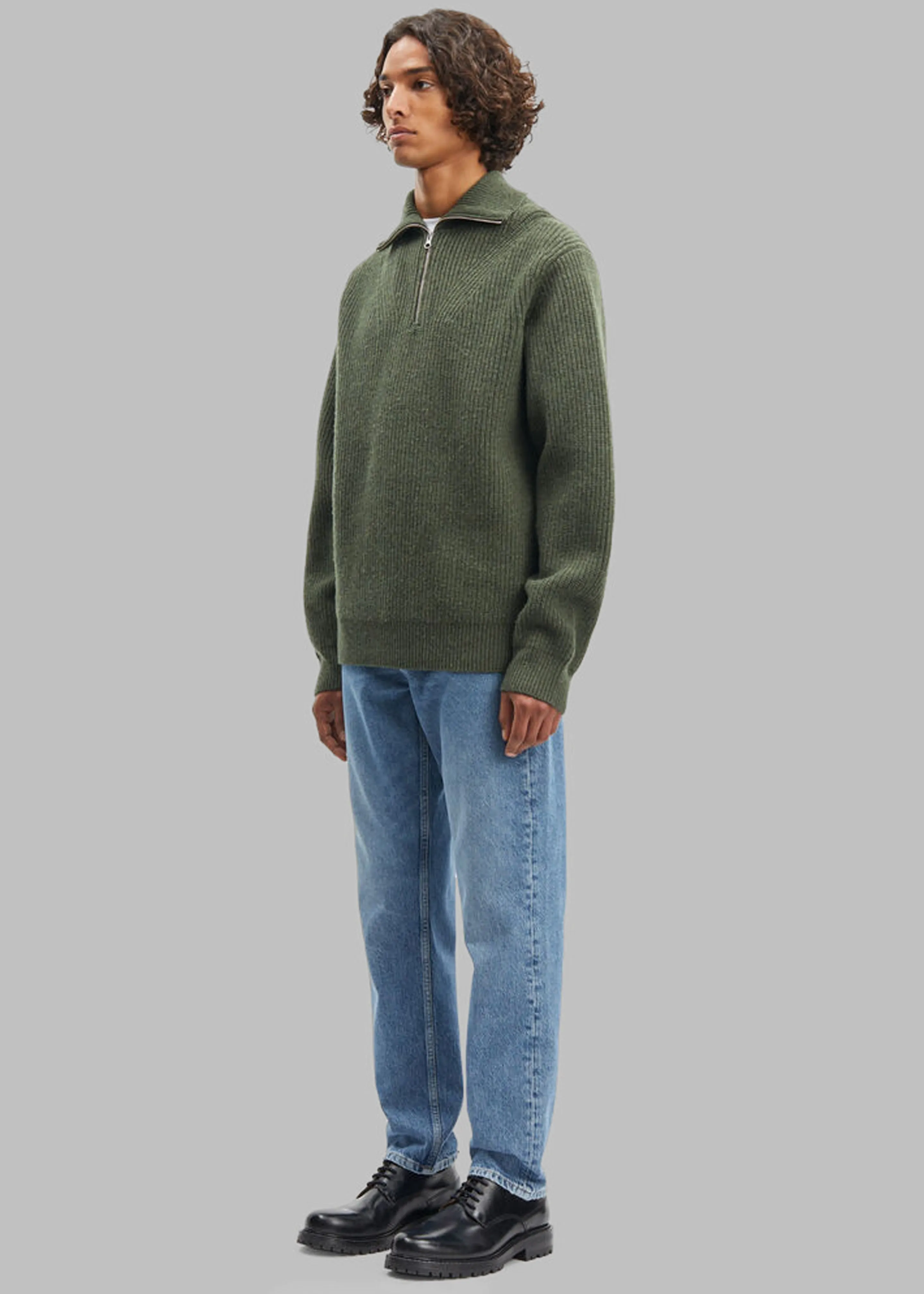 Samsøe Samsøe Jacks Half Zip Pullover - Climbing Ivy sold by Frankie Shop product image thumbnail 4