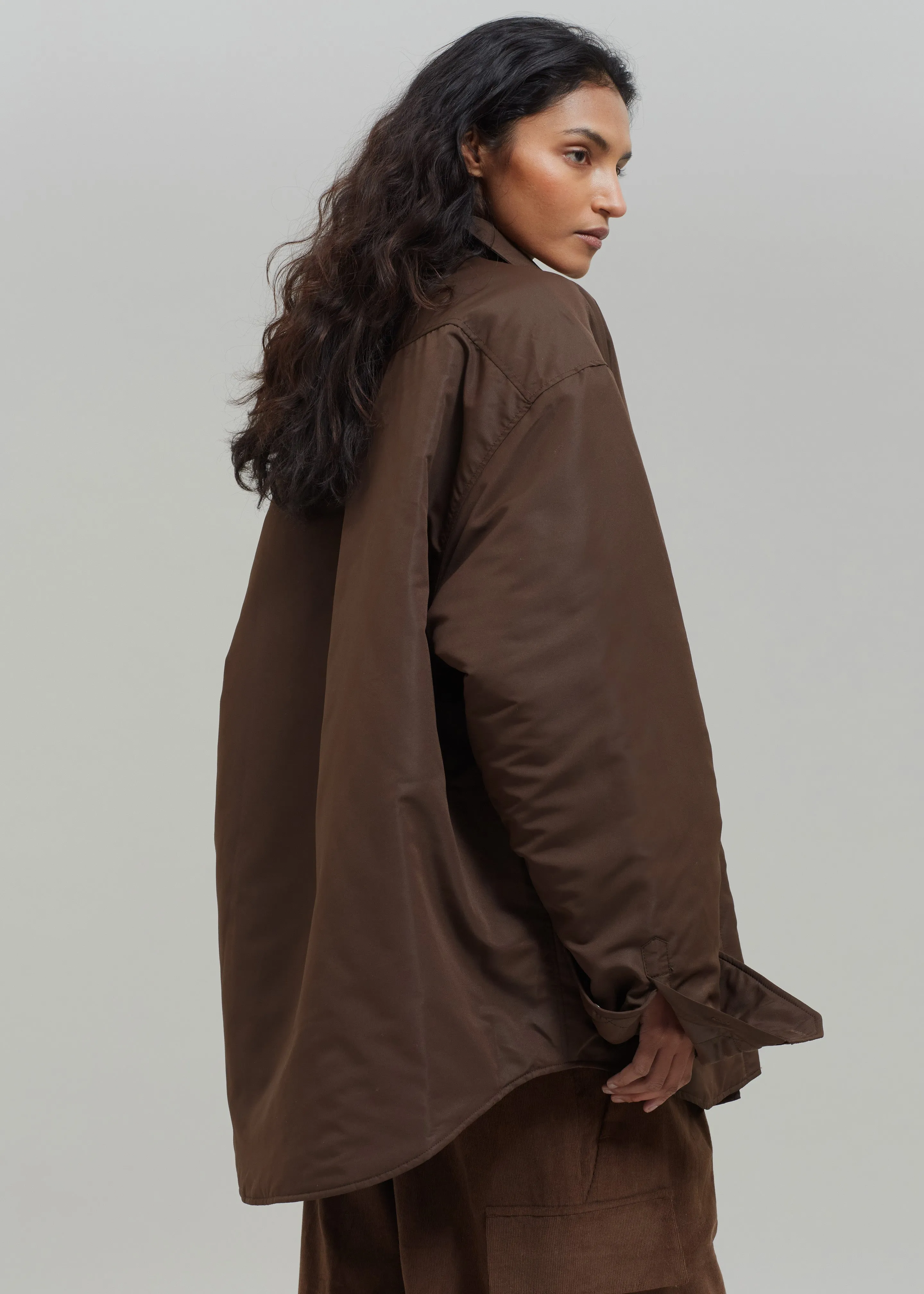 Dean Padded Shirt Jacket - Brown sold by Frankie Shop product image thumbnail 5