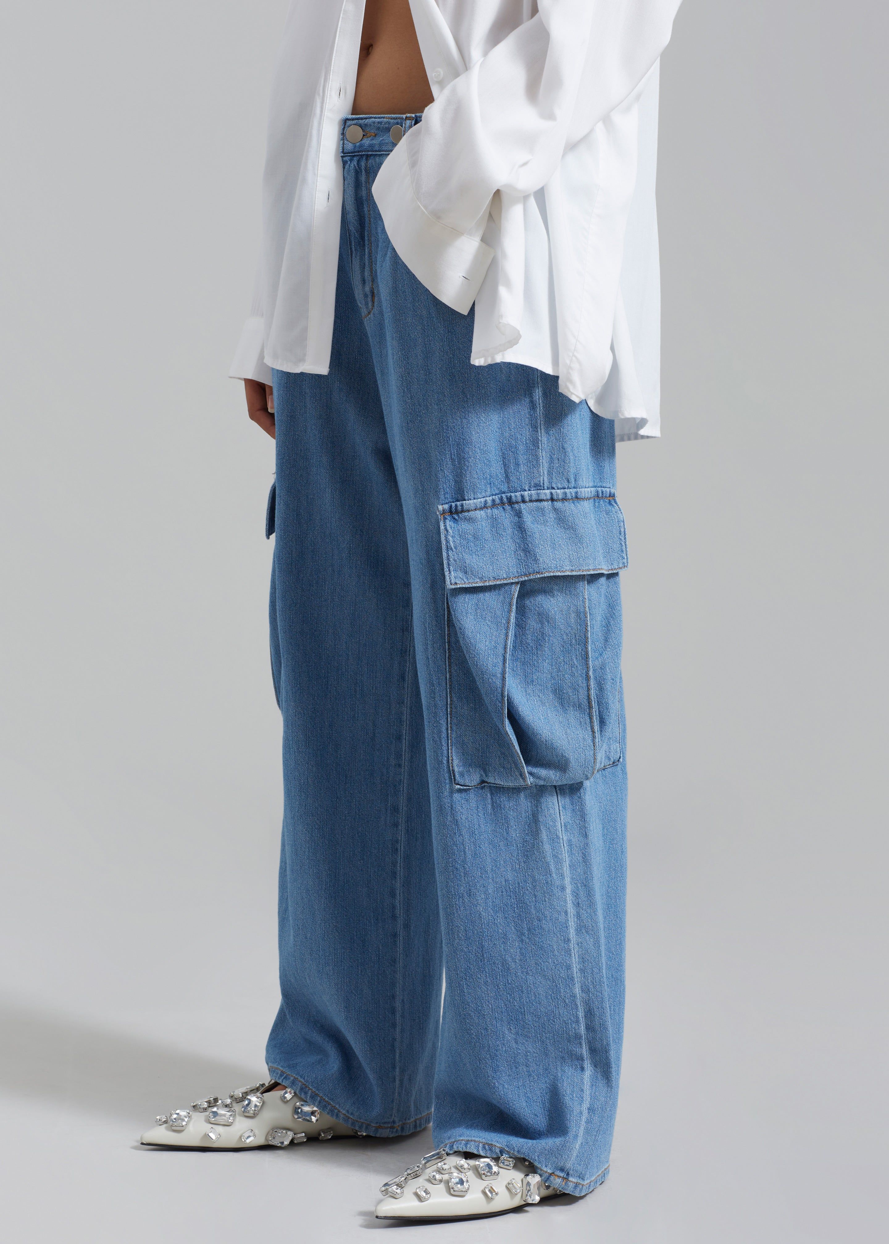 Tatum Cargo Jeans - Medium Wash sold by Frankie Shop product image thumbnail 4