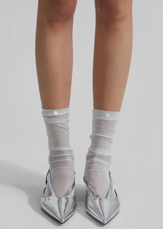 Aylin Sheer Socks - Ice made by Frankie Shop