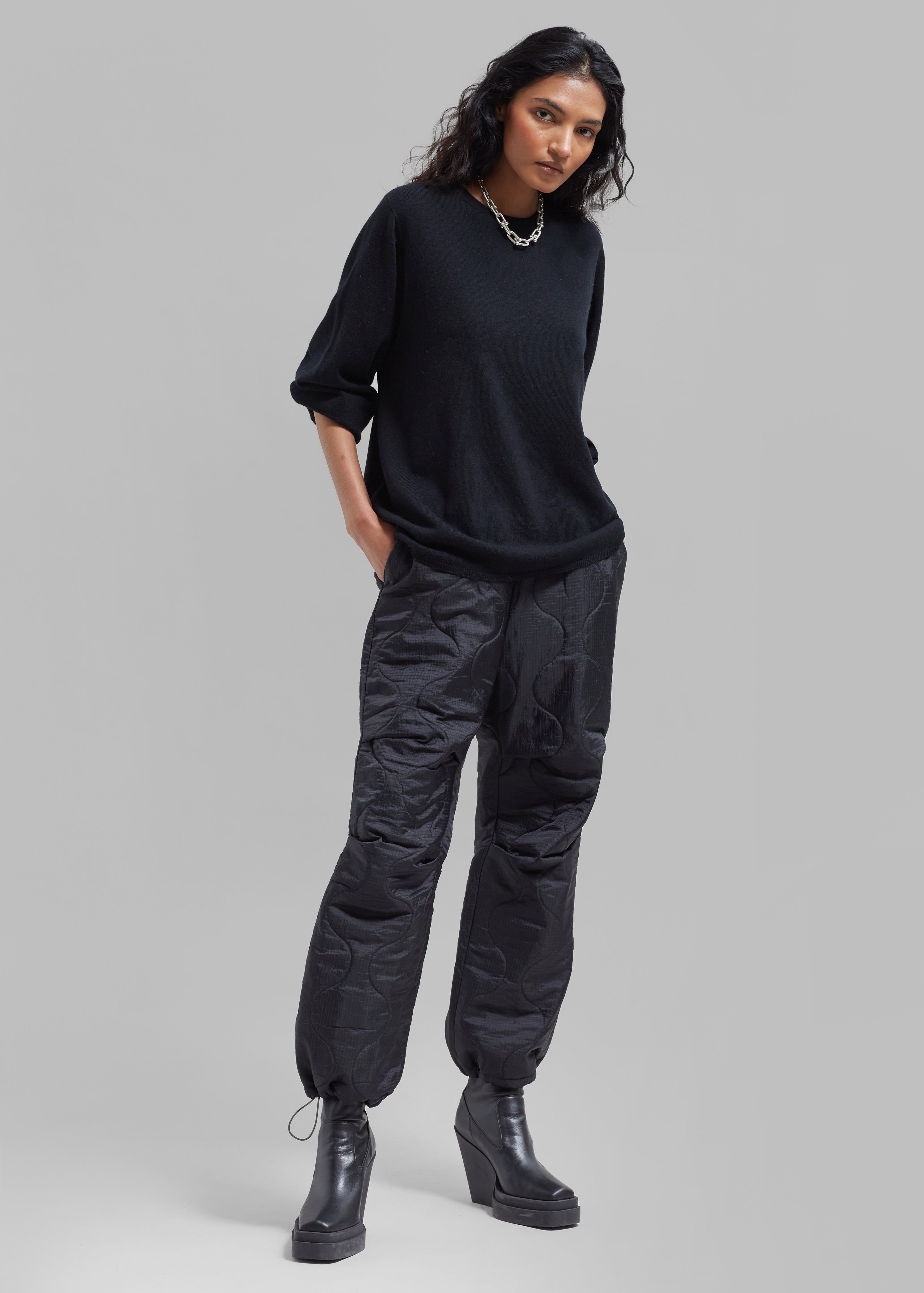 Dustine Quilted Joggers - Black sold by Frankie Shop product image thumbnail 4
