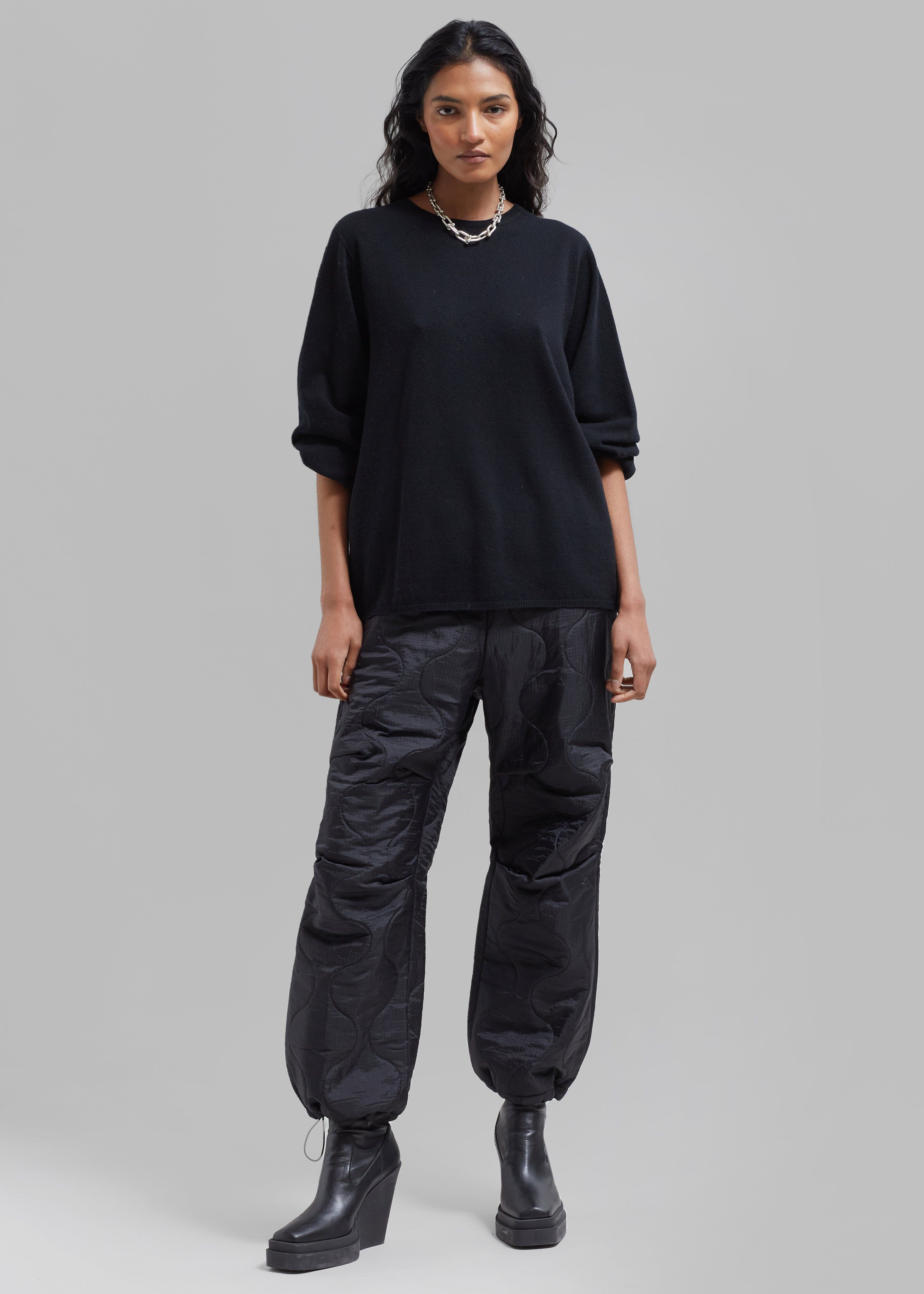 Dustine Quilted Joggers - Black sold by Frankie Shop