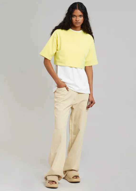 Karina Cropped T-Shirt - Yellow sold by Frankie Shop
