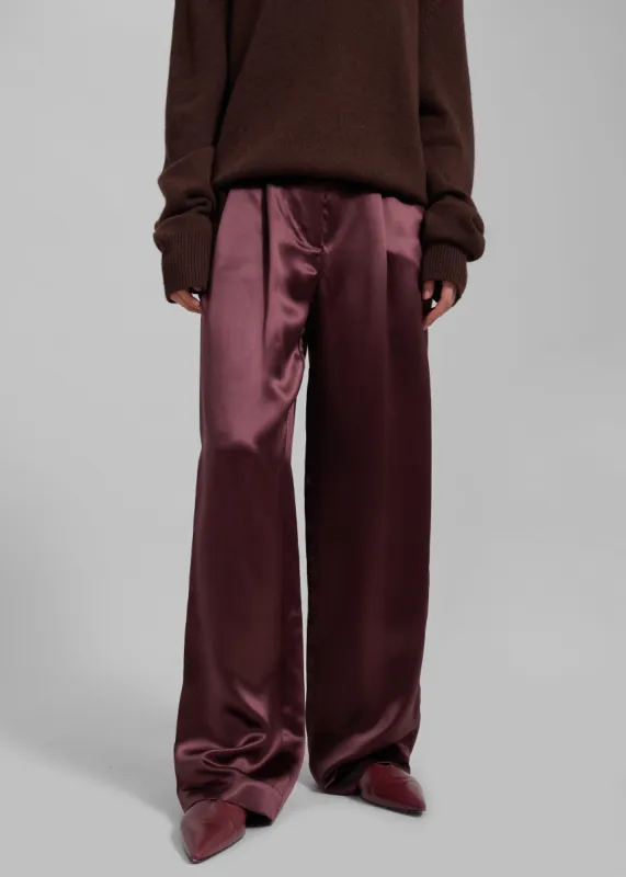 Loulou Studio Vione Pants - Midnight Bordeaux made by Frankie Shop