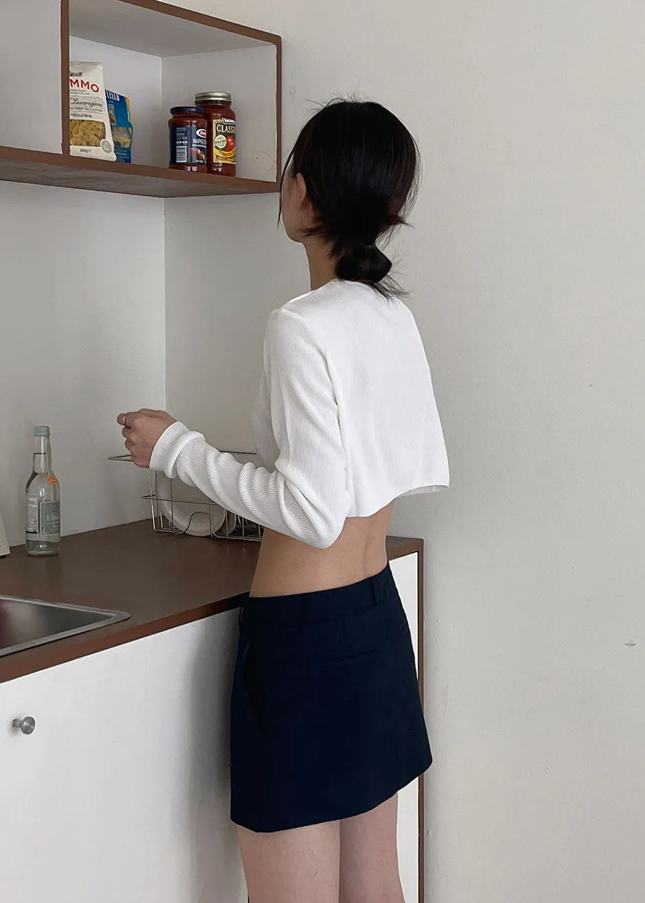 Kaz Cropped Knit Top - White sold by Frankie Shop product image thumbnail 2