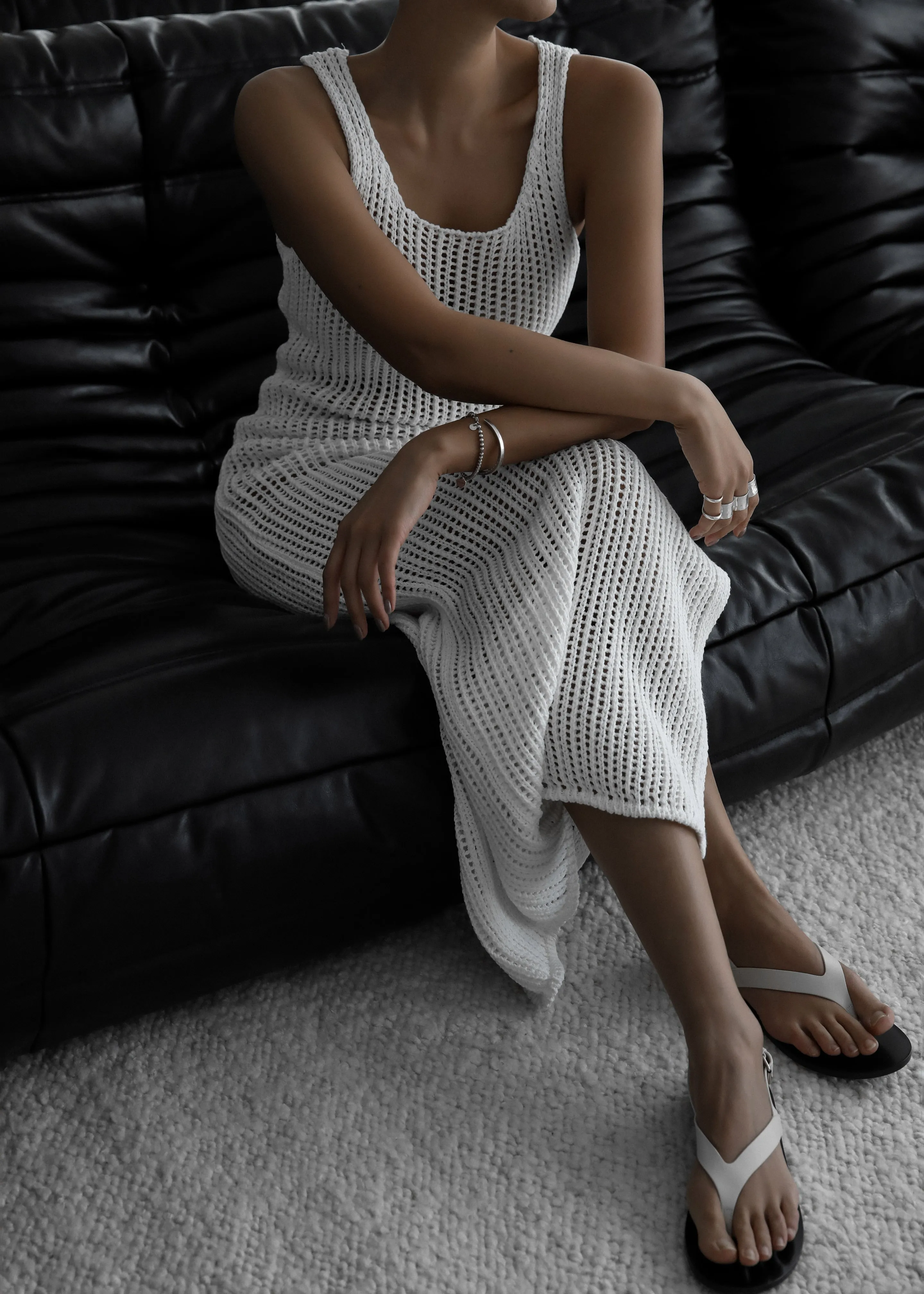 Adrienna Crochet Maxi Dress - White sold by Frankie Shop product image thumbnail 5