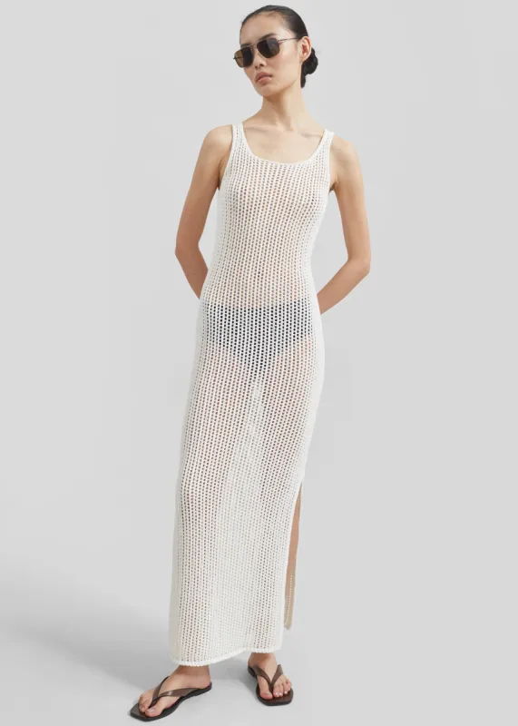 Adrienna Crochet Maxi Dress - White sold by Frankie Shop