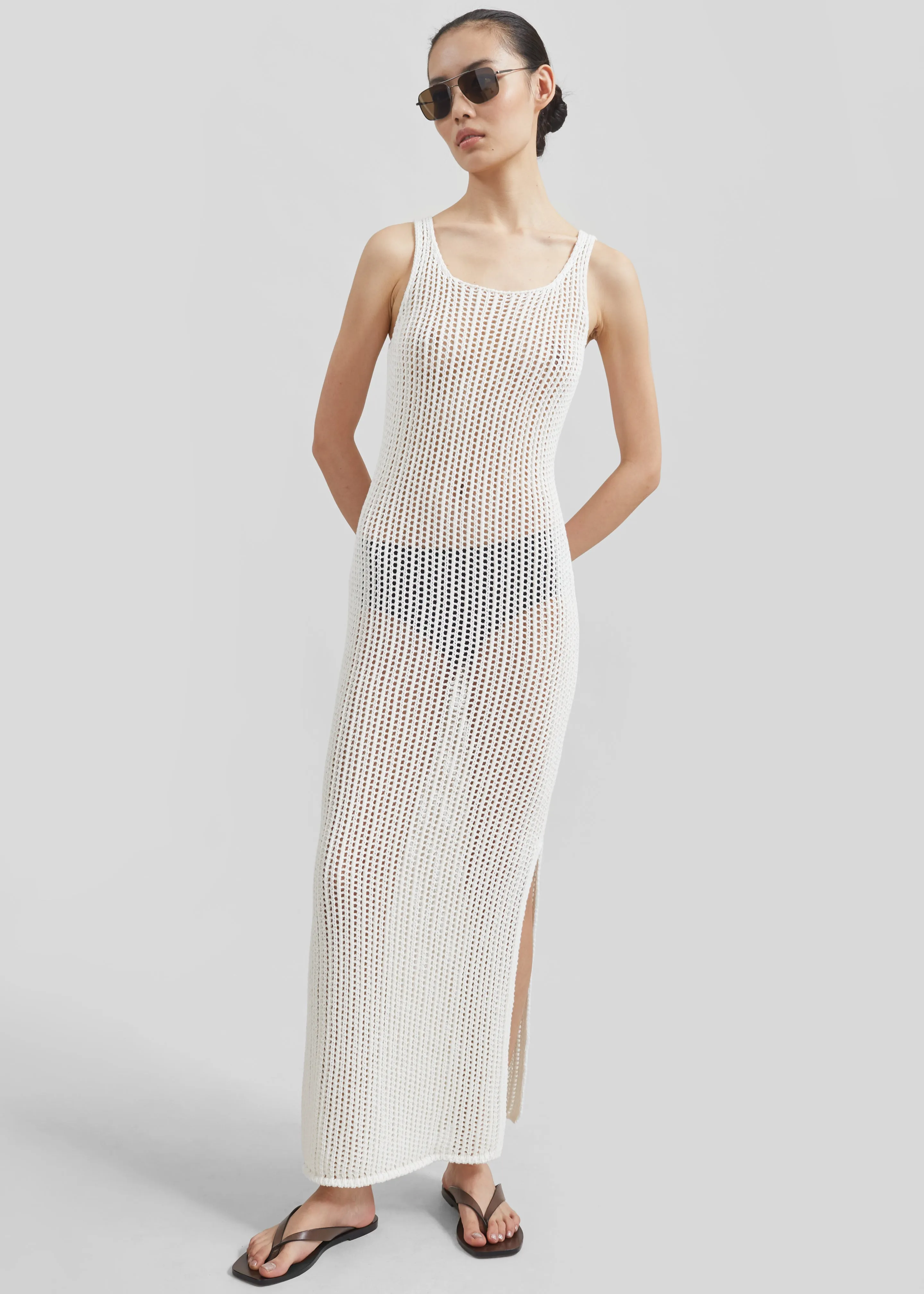 Adrienna Crochet Maxi Dress - White sold by Frankie Shop