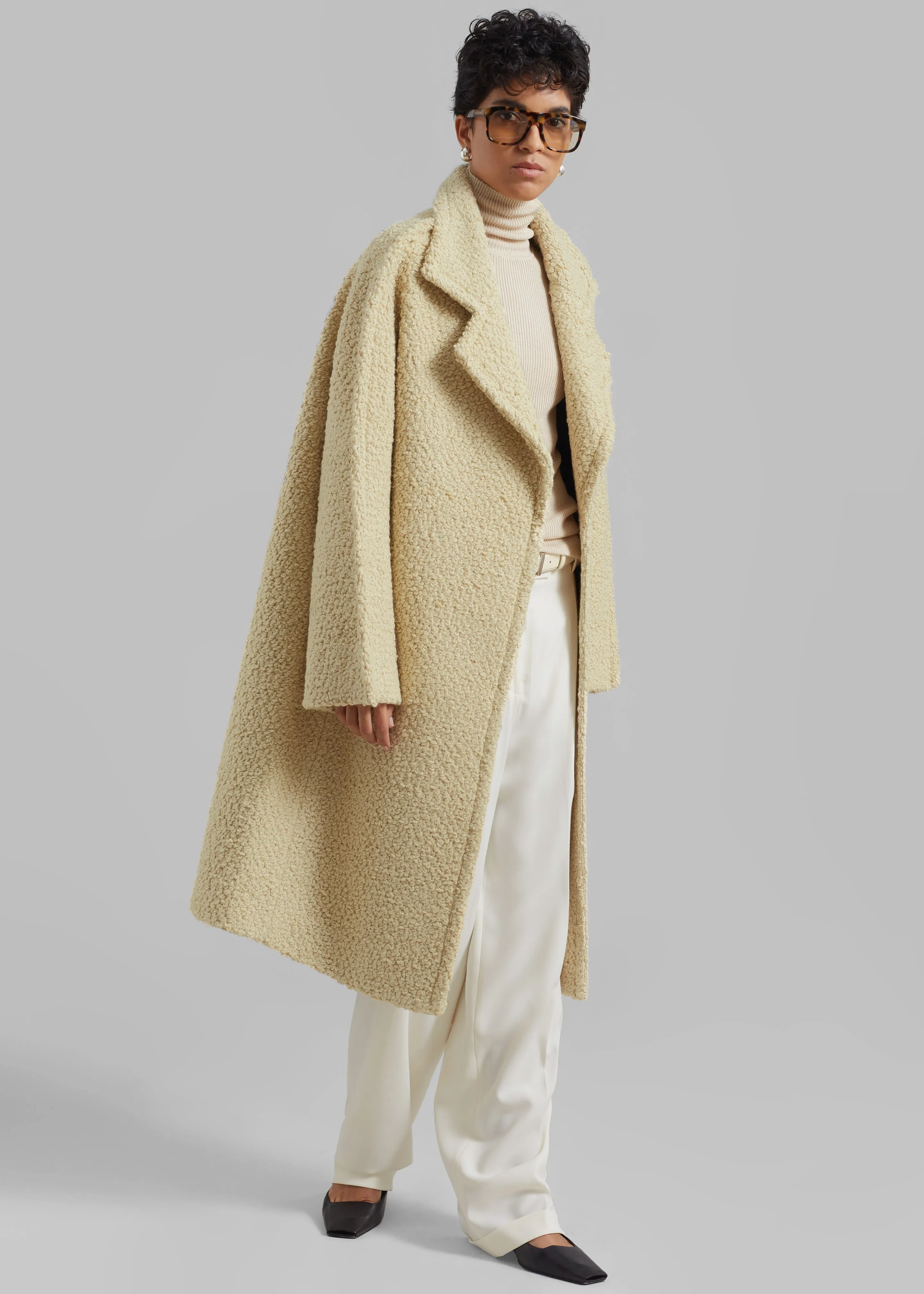 Bevza Buckled Wool Coat - Sand Beige sold by Frankie Shop product image thumbnail 5