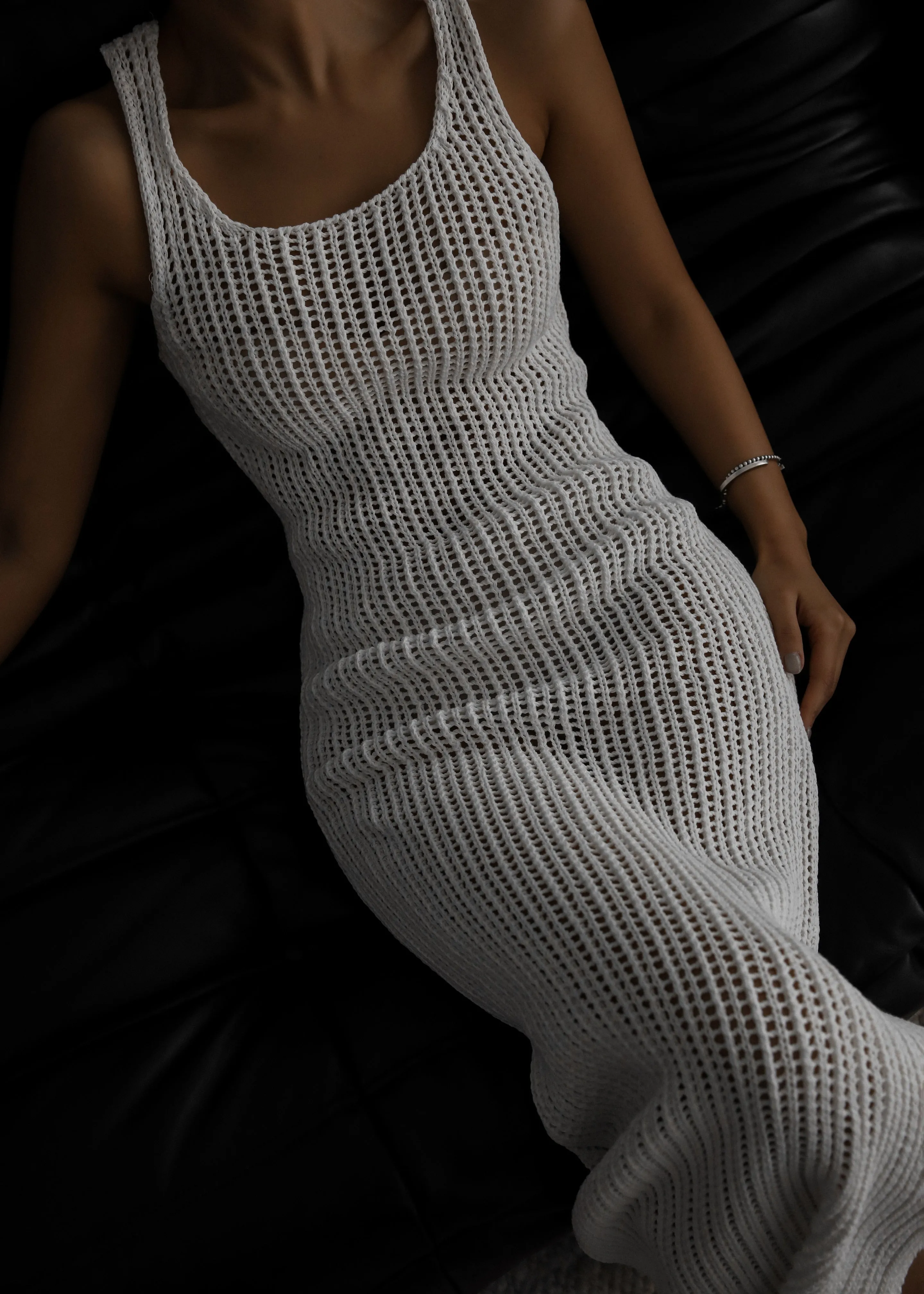 Adrienna Crochet Maxi Dress - White sold by Frankie Shop product image thumbnail 2
