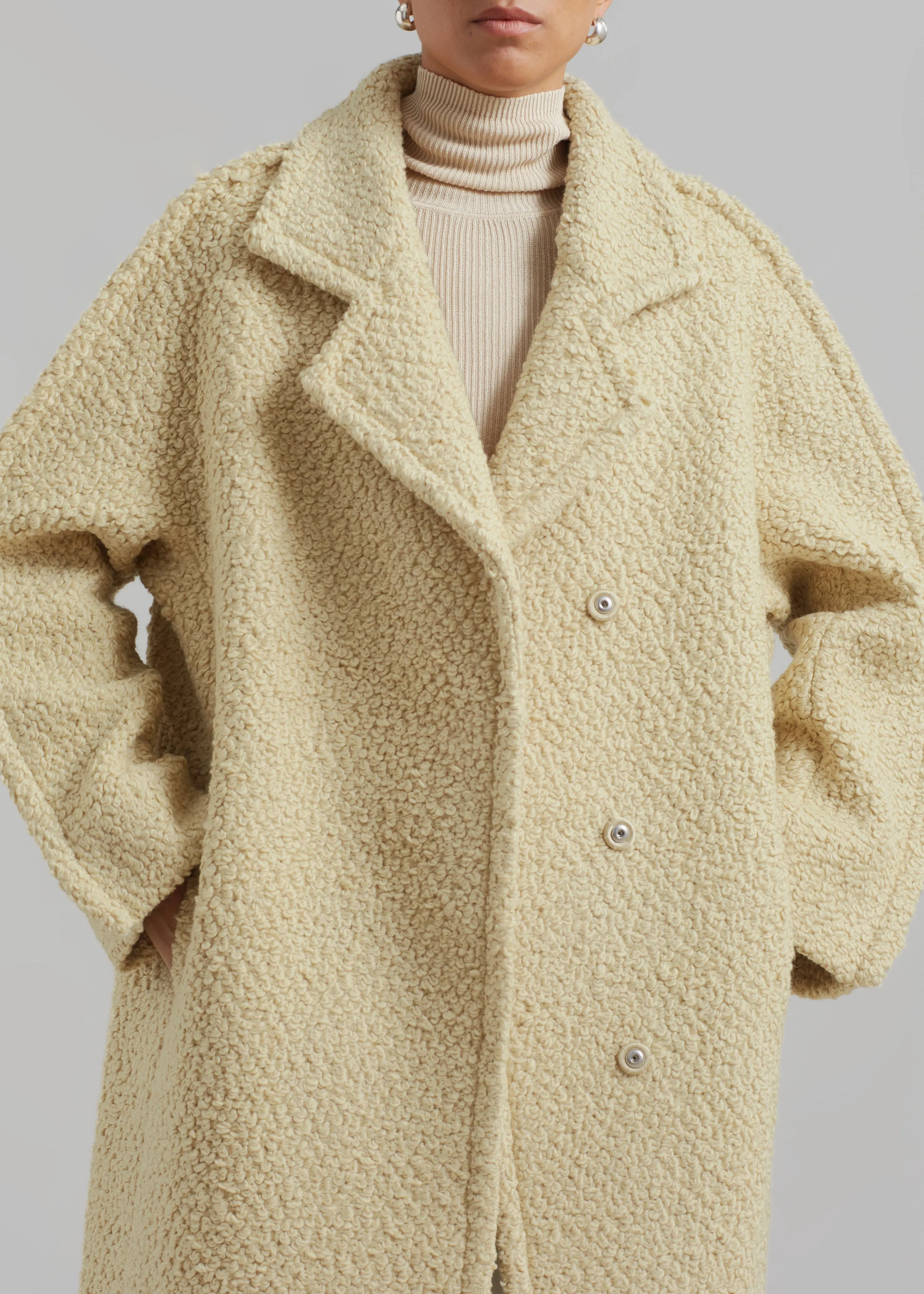 Bevza Buckled Wool Coat - Sand Beige sold by Frankie Shop product image thumbnail 2