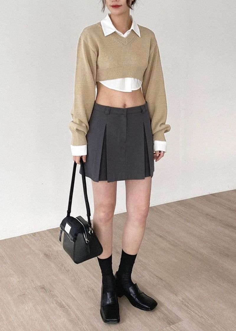 Titou Cropped Sweater - Taupe sold by Frankie Shop product image thumbnail 3