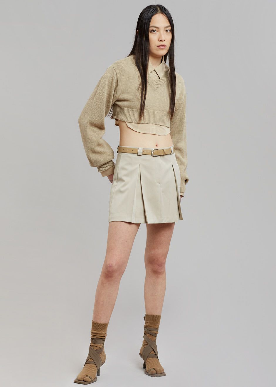 Titou Cropped Sweater - Taupe sold by Frankie Shop product image thumbnail 7
