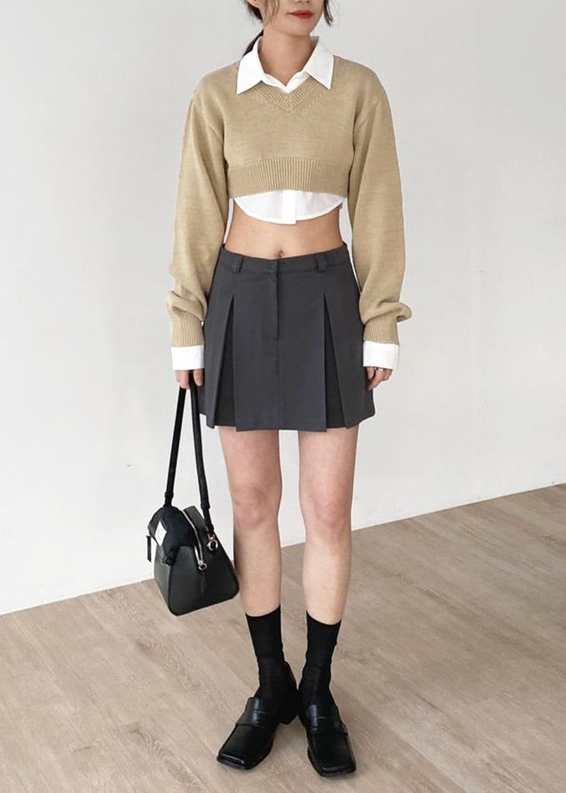 Titou Cropped Sweater - Taupe sold by Frankie Shop product image thumbnail 6