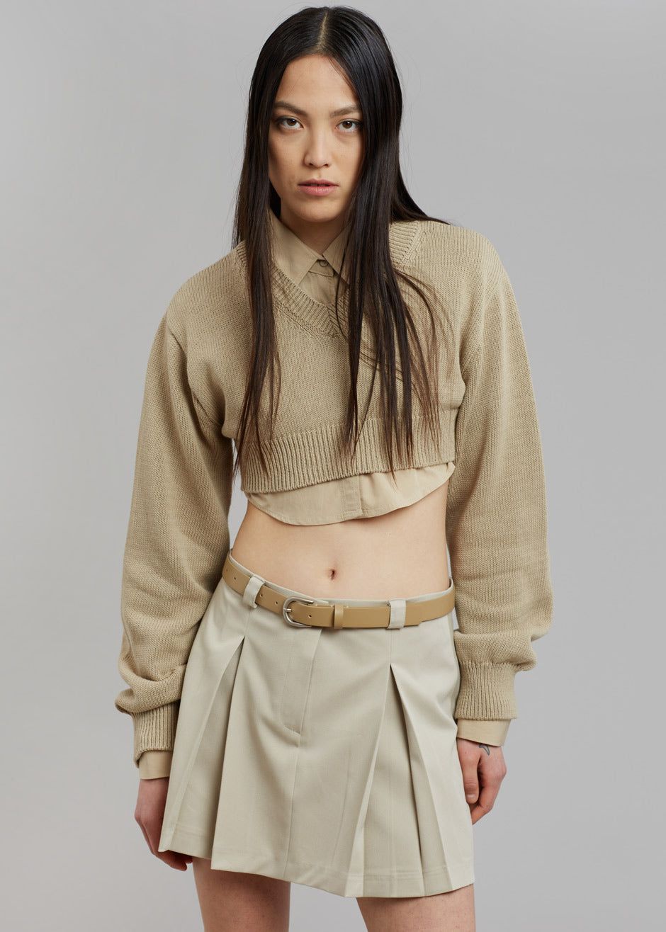 Titou Cropped Sweater - Taupe sold by Frankie Shop product image thumbnail 8