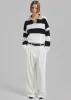 Andrew Sweater - White/Black Stripe sold by Frankie Shop