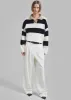 Andrew Sweater - White/Black Stripe sold by Frankie Shop